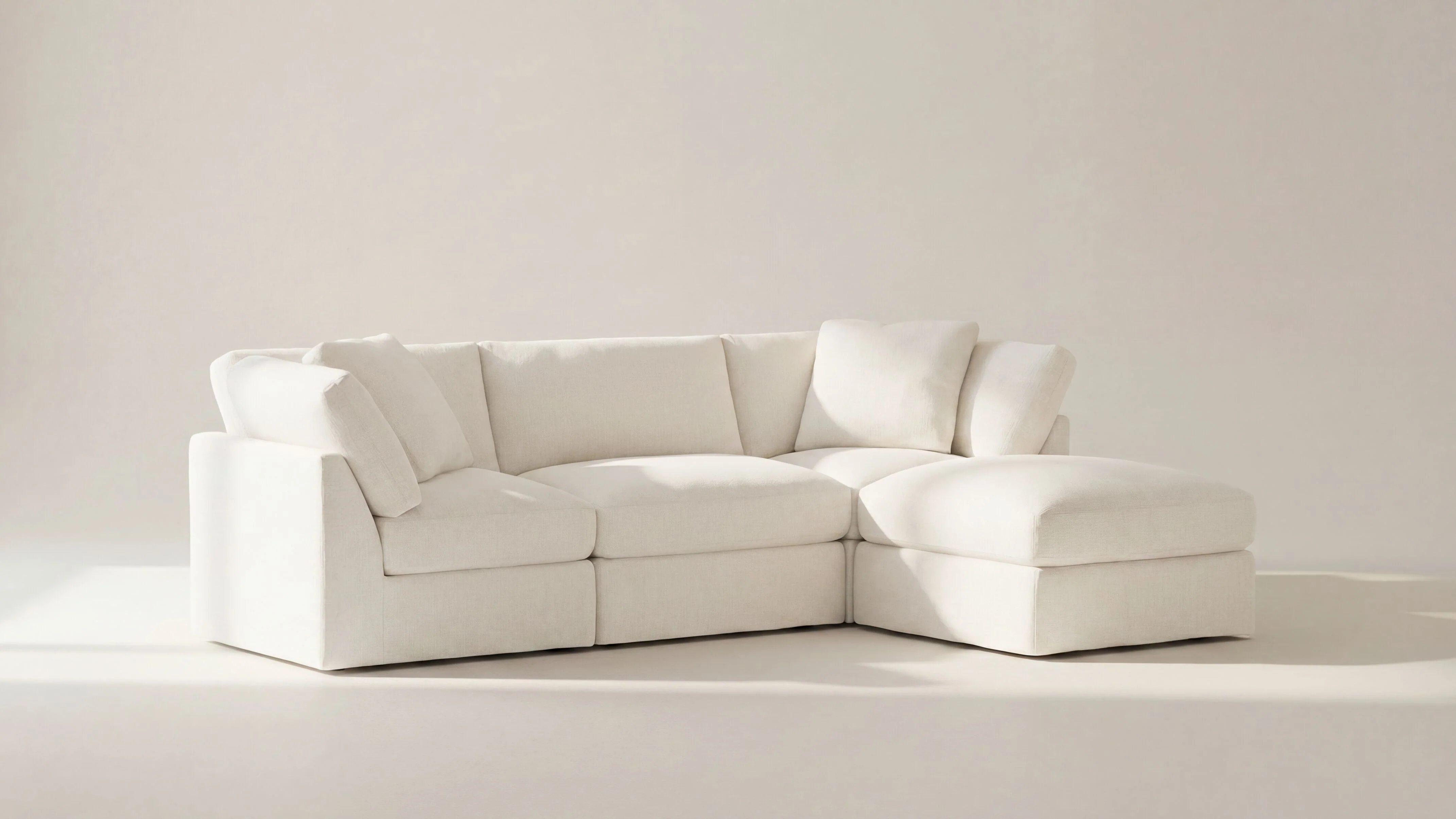 Get Together™ 4-Piece Modular Sectional, Standard, Cream Linen - Image 3