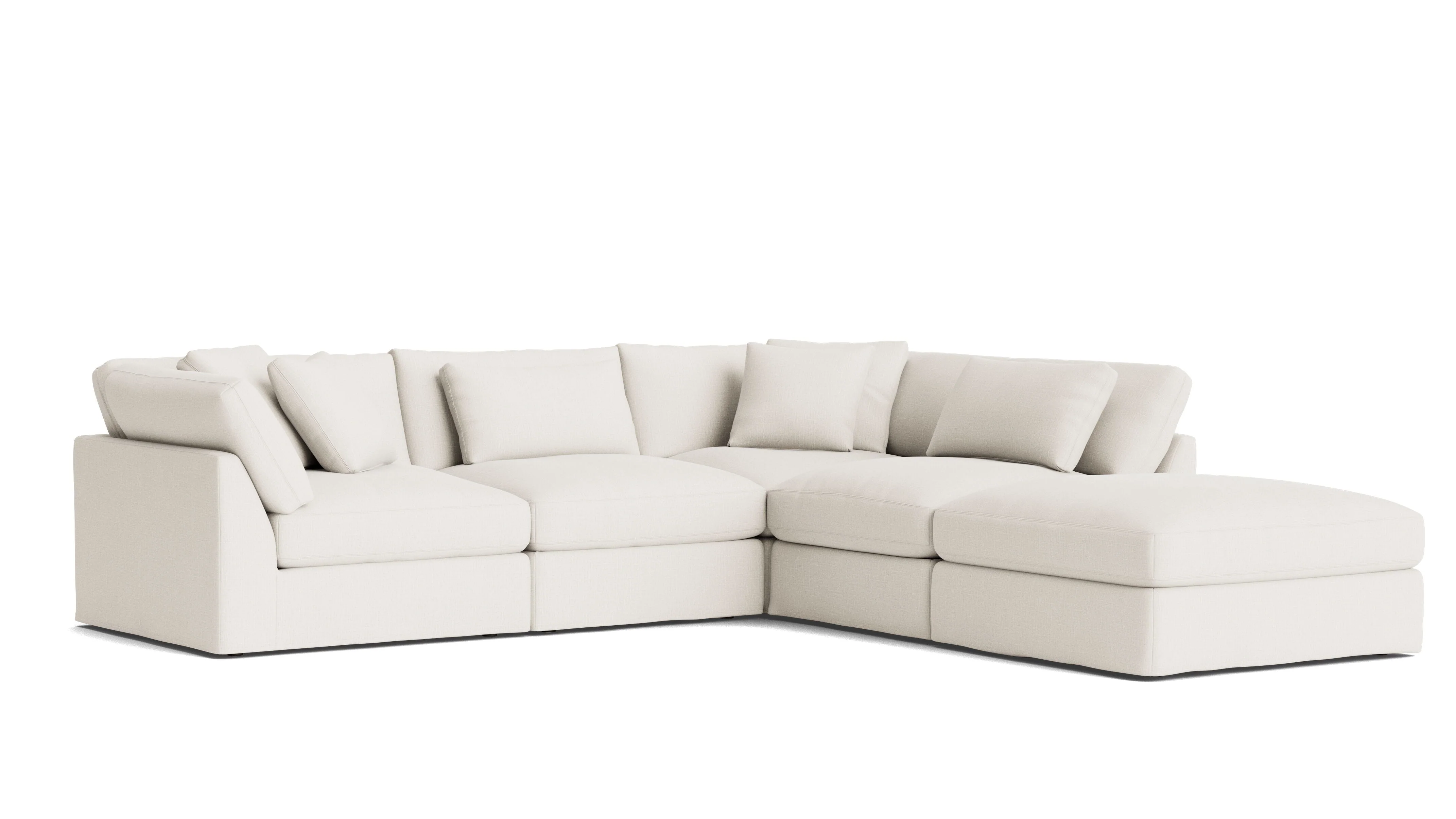 Get Together™ 5-Piece Modular Sectional, Large, Cream Linen - Image 5