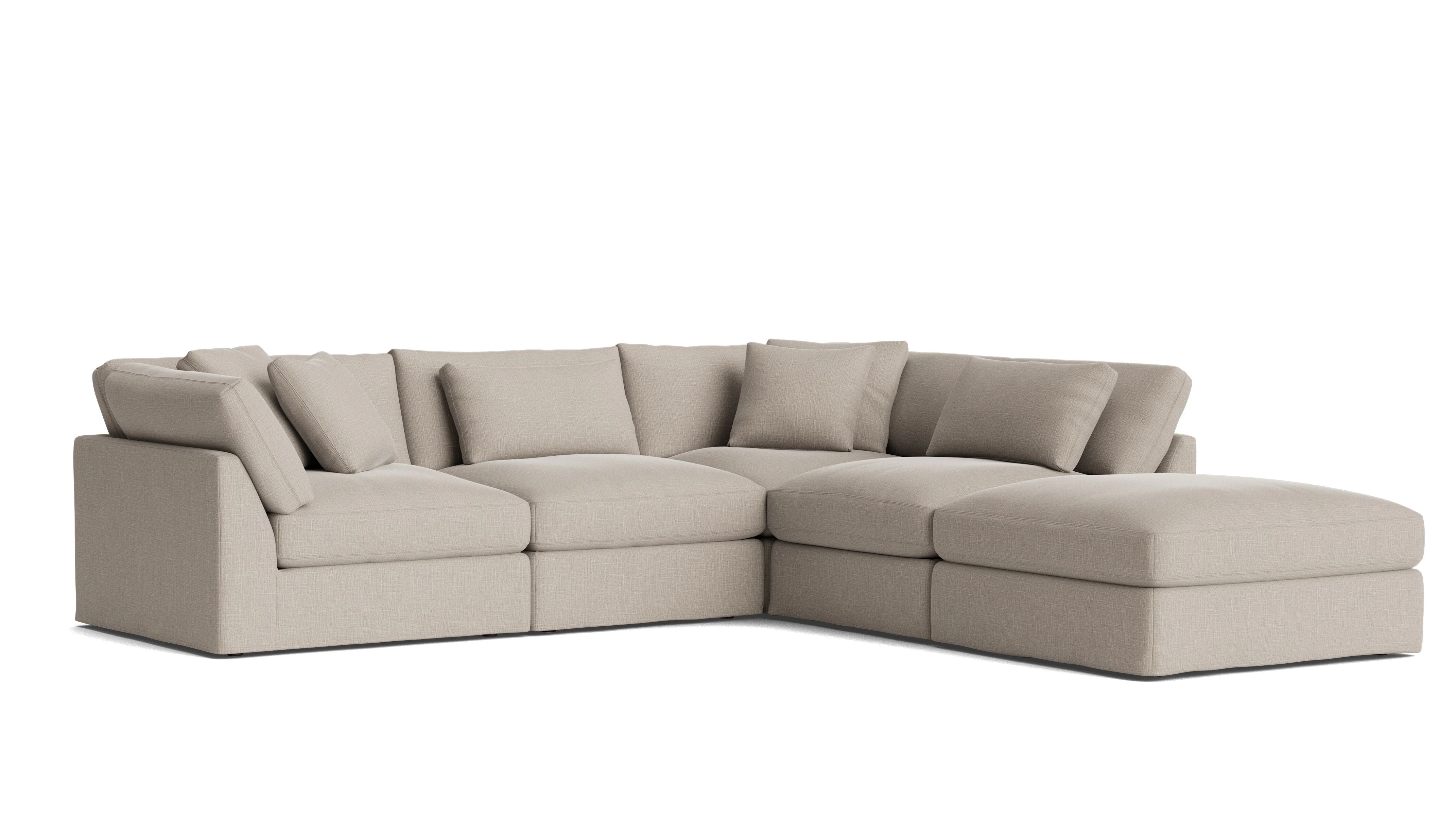 Get Together™ 5-Piece Modular Sectional, Large, Light Pebble - Image 3