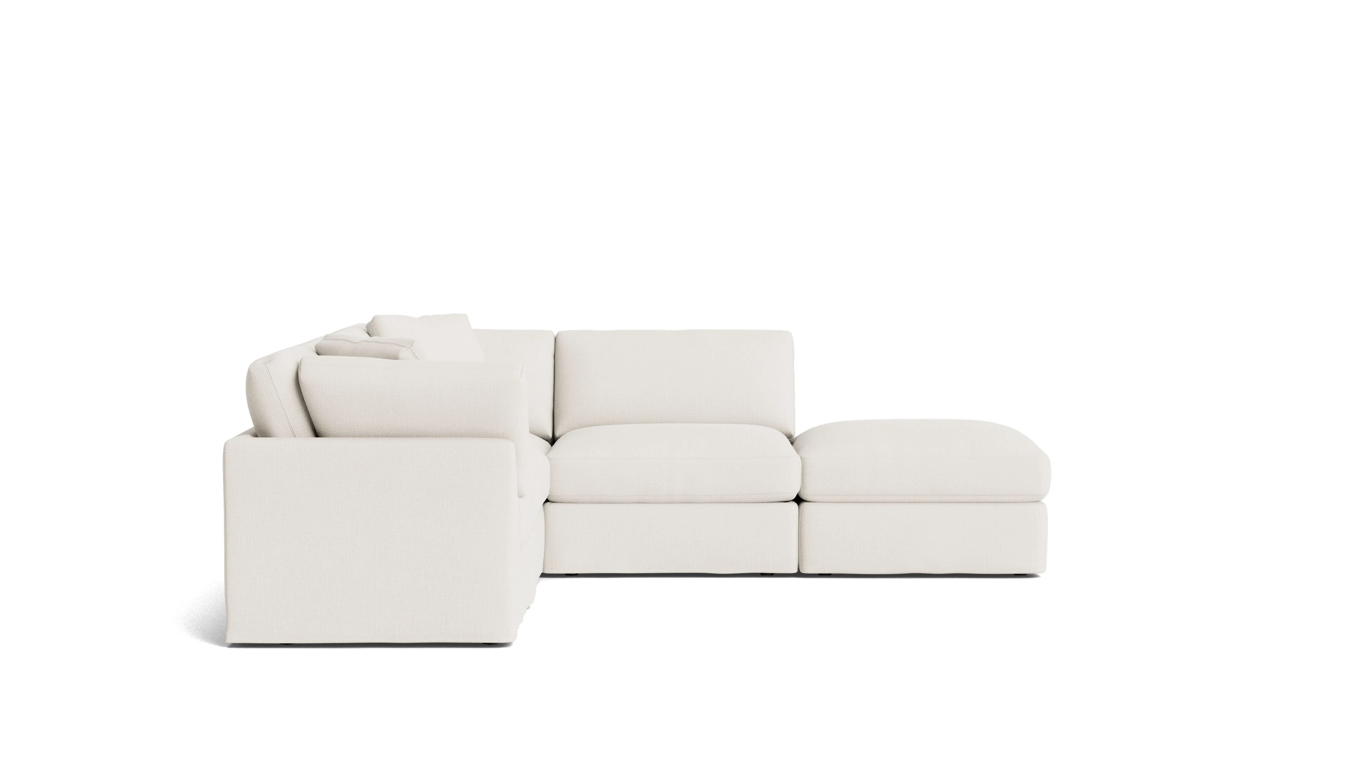 Get Together™ 5-Piece Modular Sectional, Standard, Cream Linen - Image 4