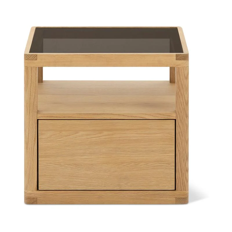 Glimpse Nightstand, White Oak