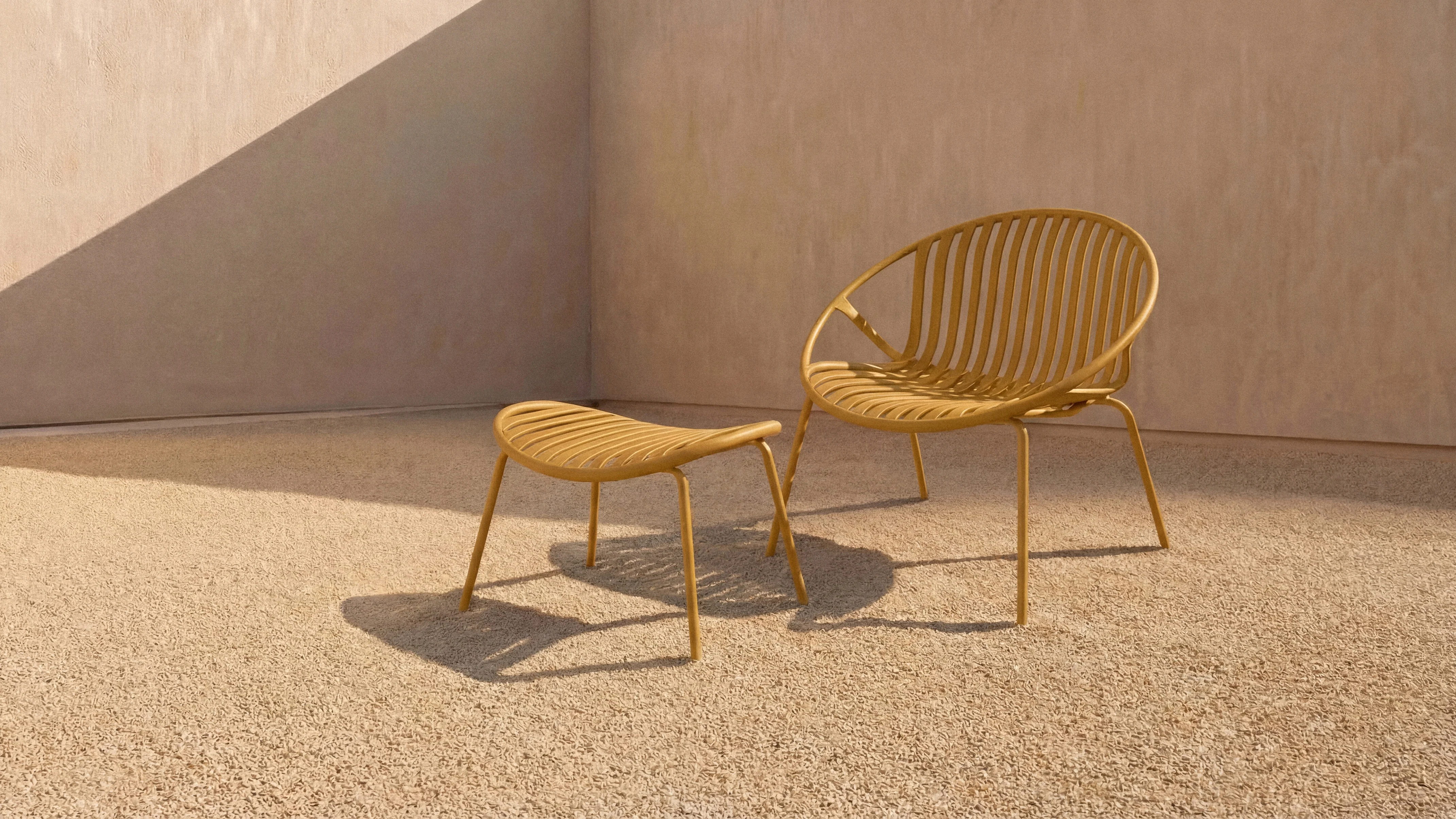 Golden Hour Outdoor Lounge Chair (Set of Two), Lemon - Image 4