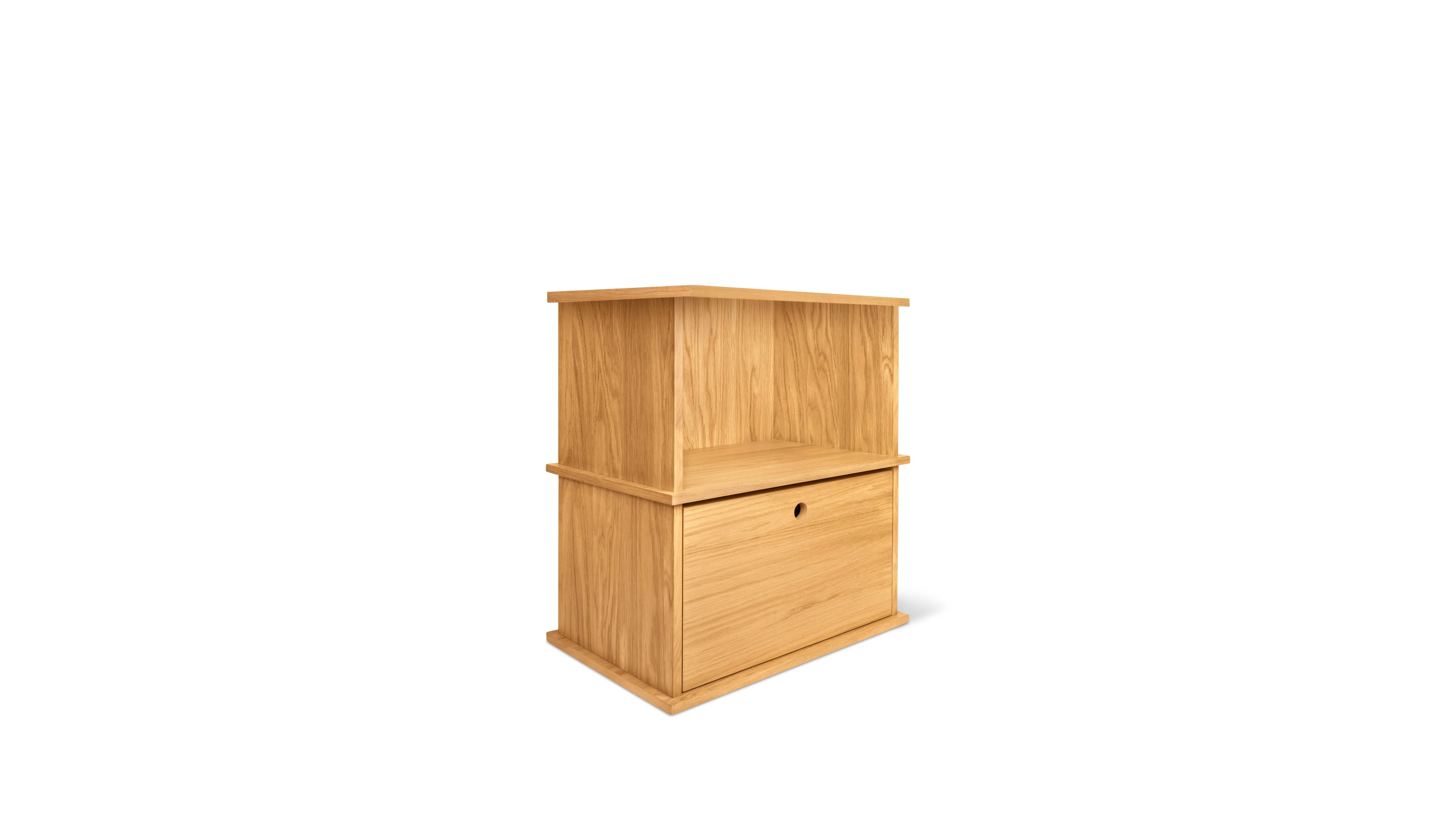 Keep Stacking Storage System 2-Piece, Open and Closed, White Oak - Image 5