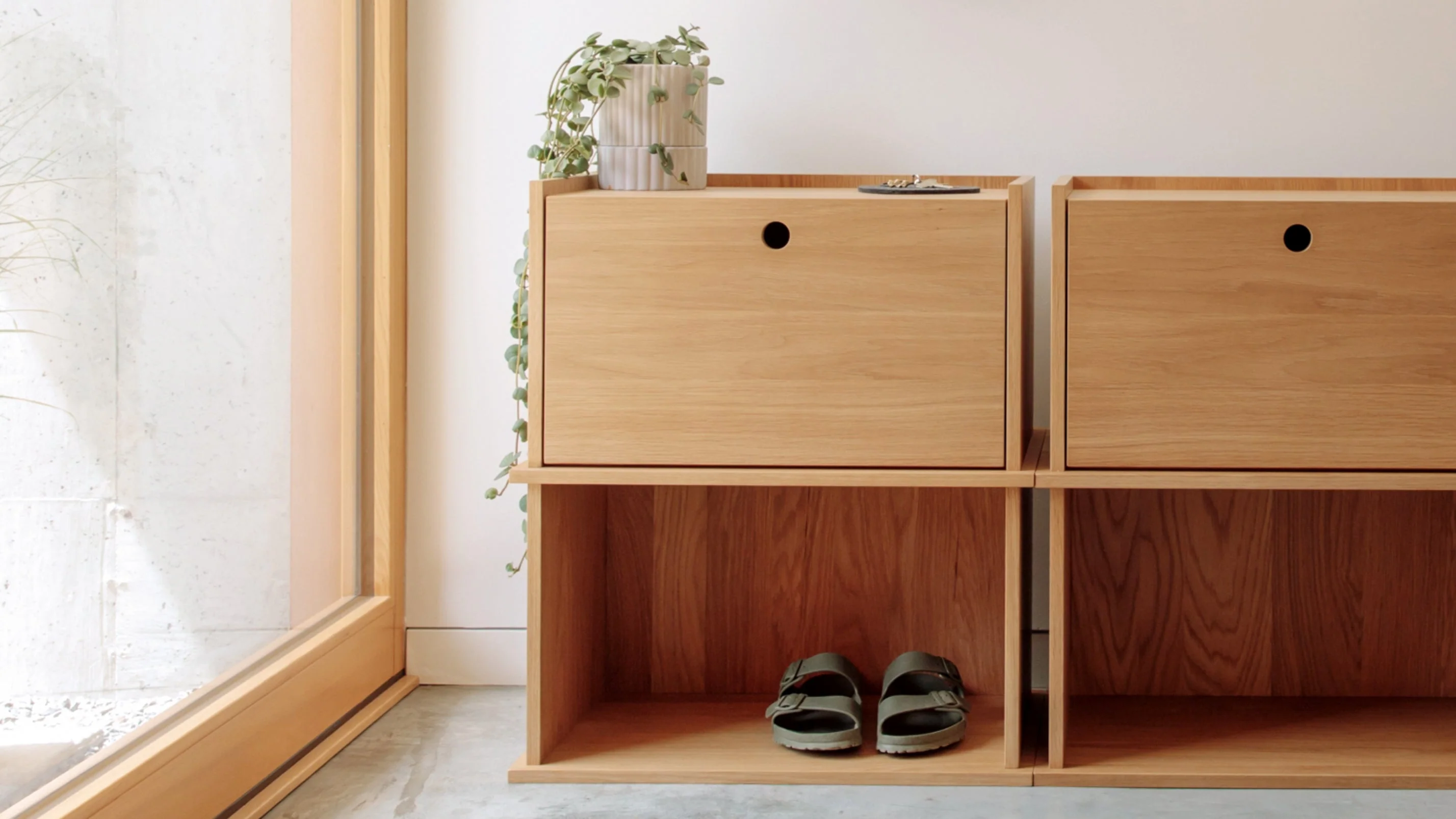Keep Stacking Storage System 2-Piece, Open, Walnut - Image 8