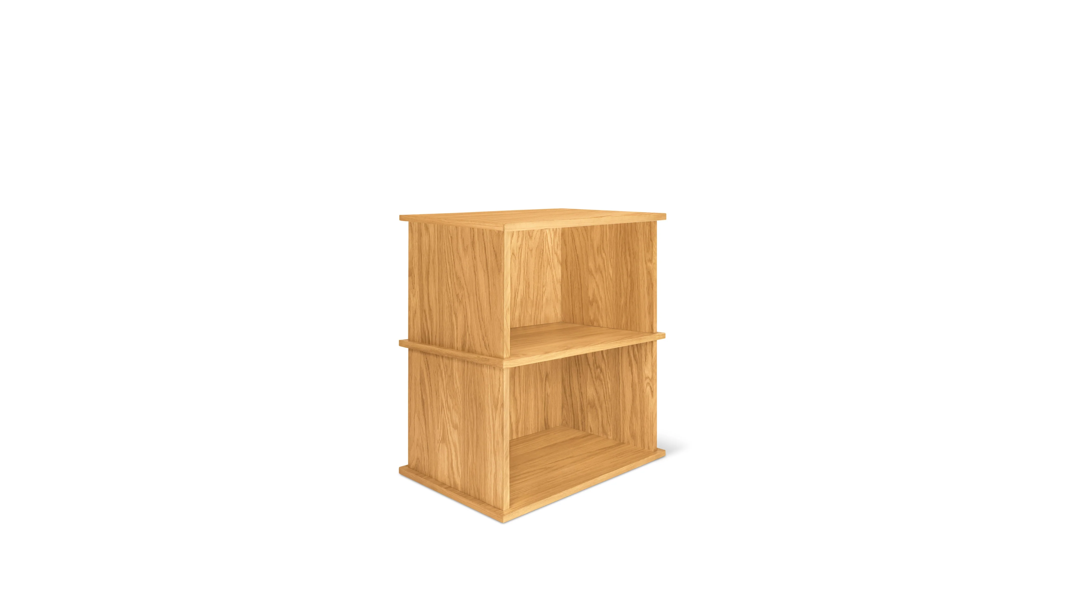 Keep Stacking Storage System 2-Piece, Open, White Oak - Image 3