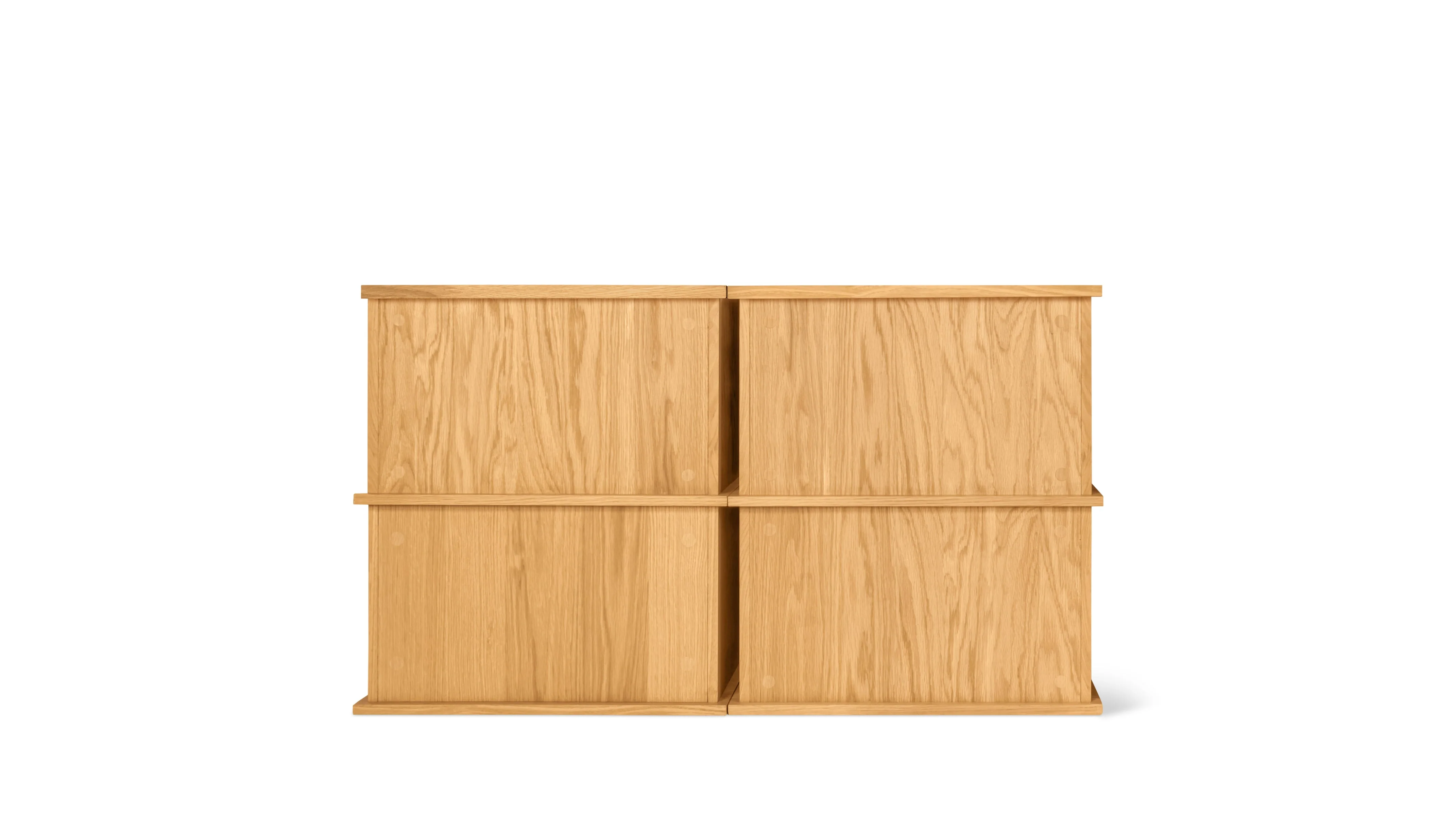 Keep Stacking Storage System 4-Piece, Open and Closed, White Oak - Image 10