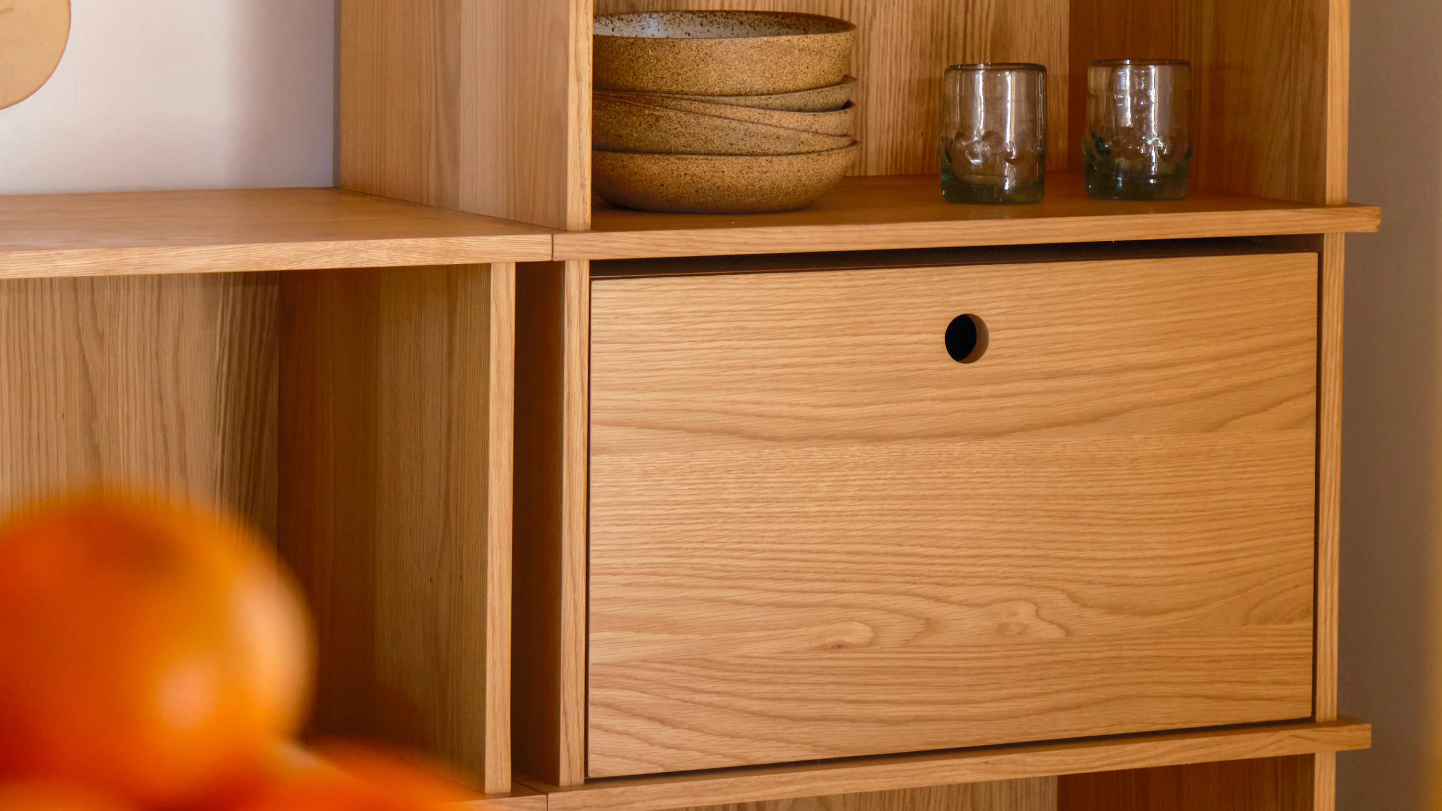 Keep Stacking Storage System 4-Piece, Open and Closed, White Oak - Image 13