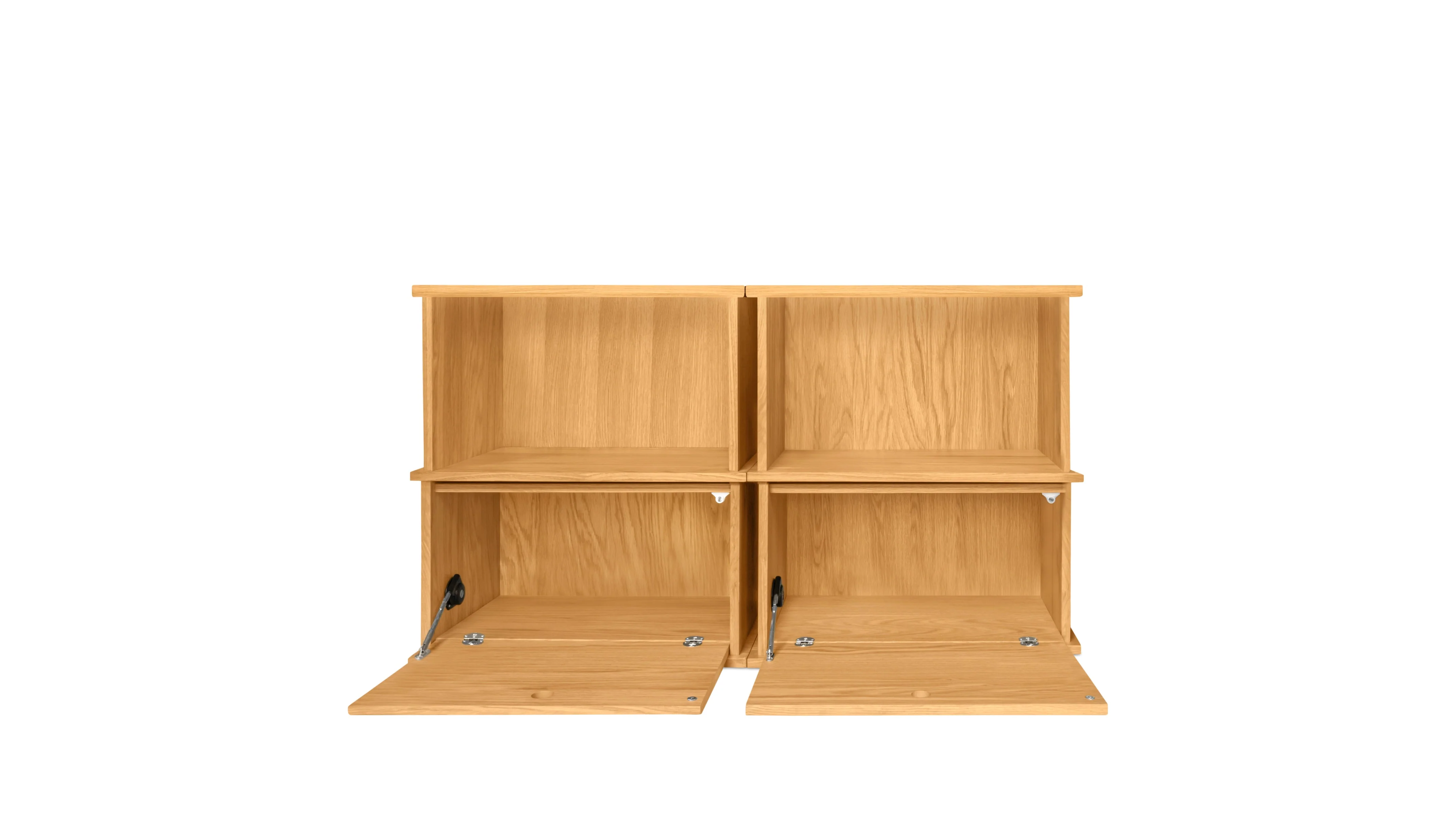 Keep Stacking Storage System 4-Piece, Open and Closed, White Oak - Image 5