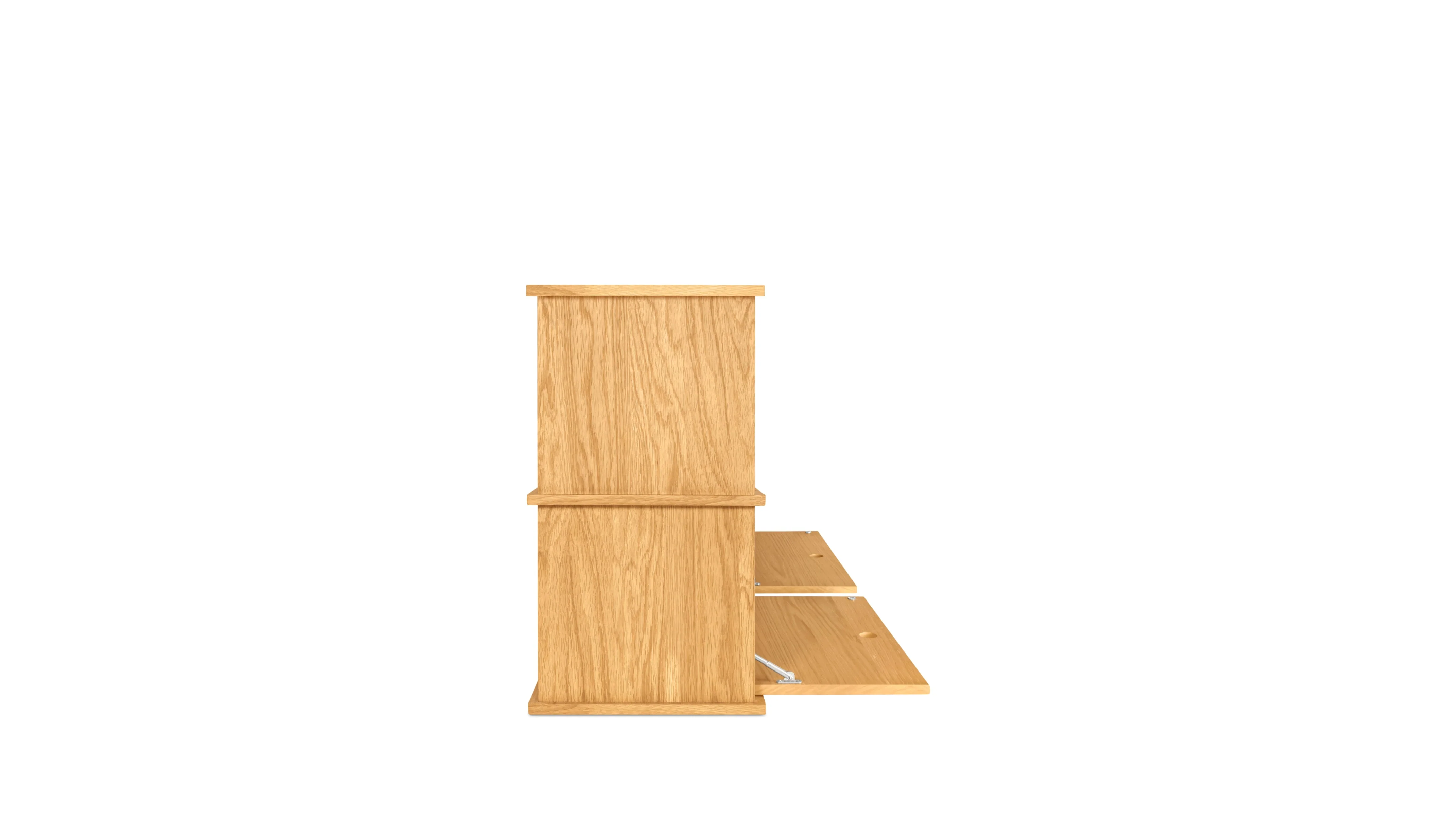 Keep Stacking Storage System 4-Piece, Open and Closed, White Oak - Image 9