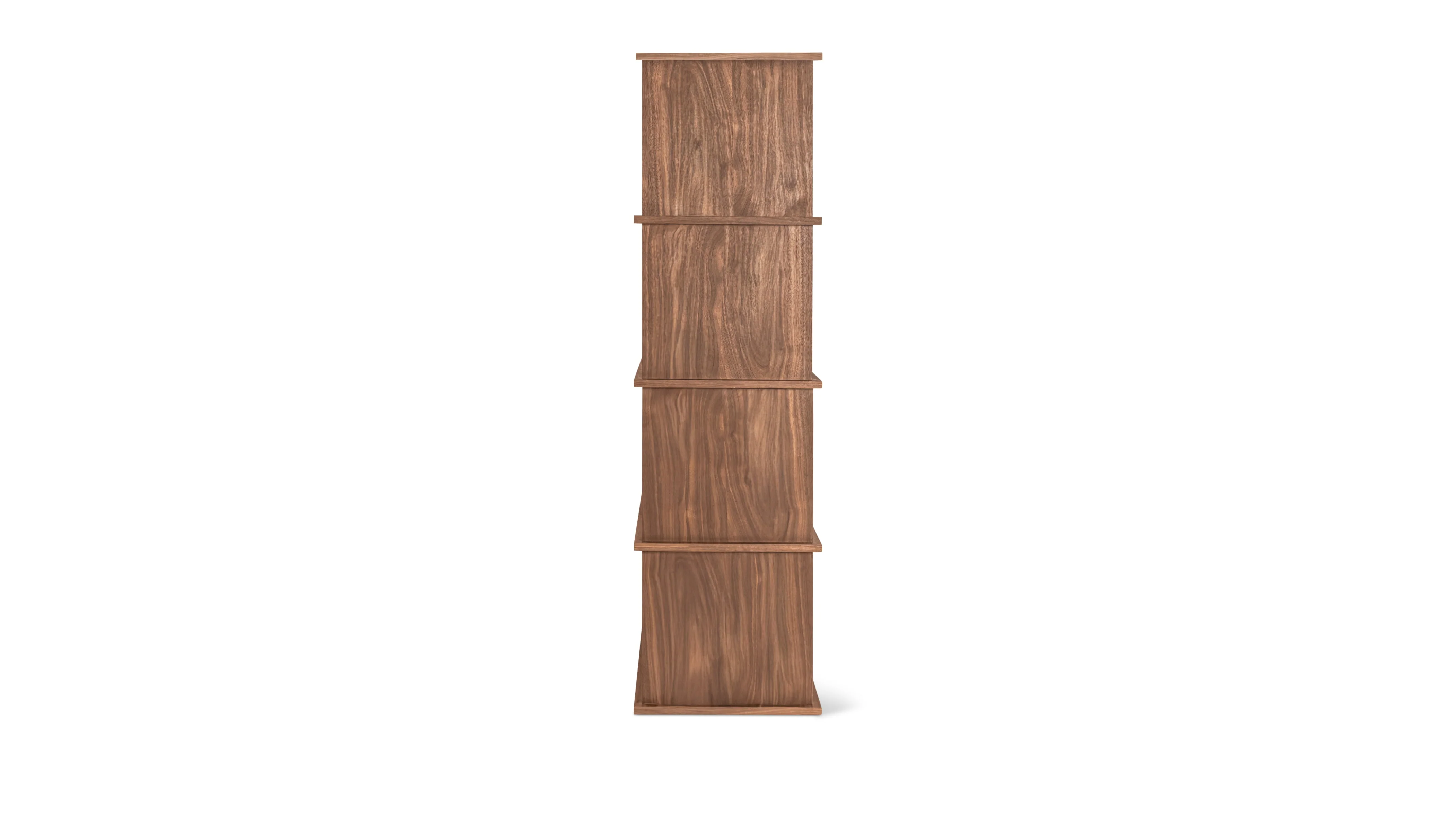 Keep Stacking Storage System 4-Piece Tall, Open and Closed, Walnut - Image 5