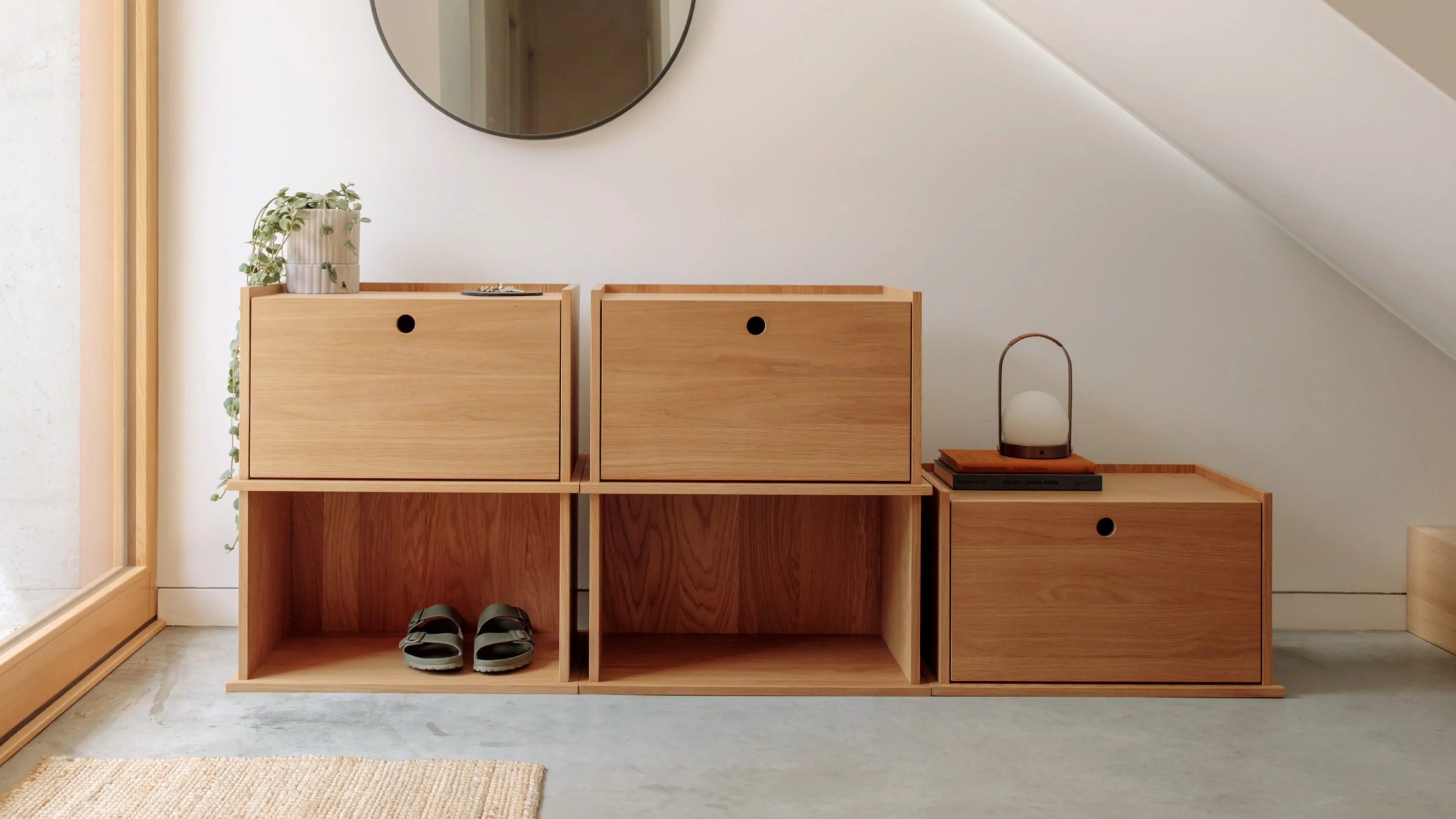 Keep Stacking Storage System 6-Piece, Open and Closed, Walnut - Image 13