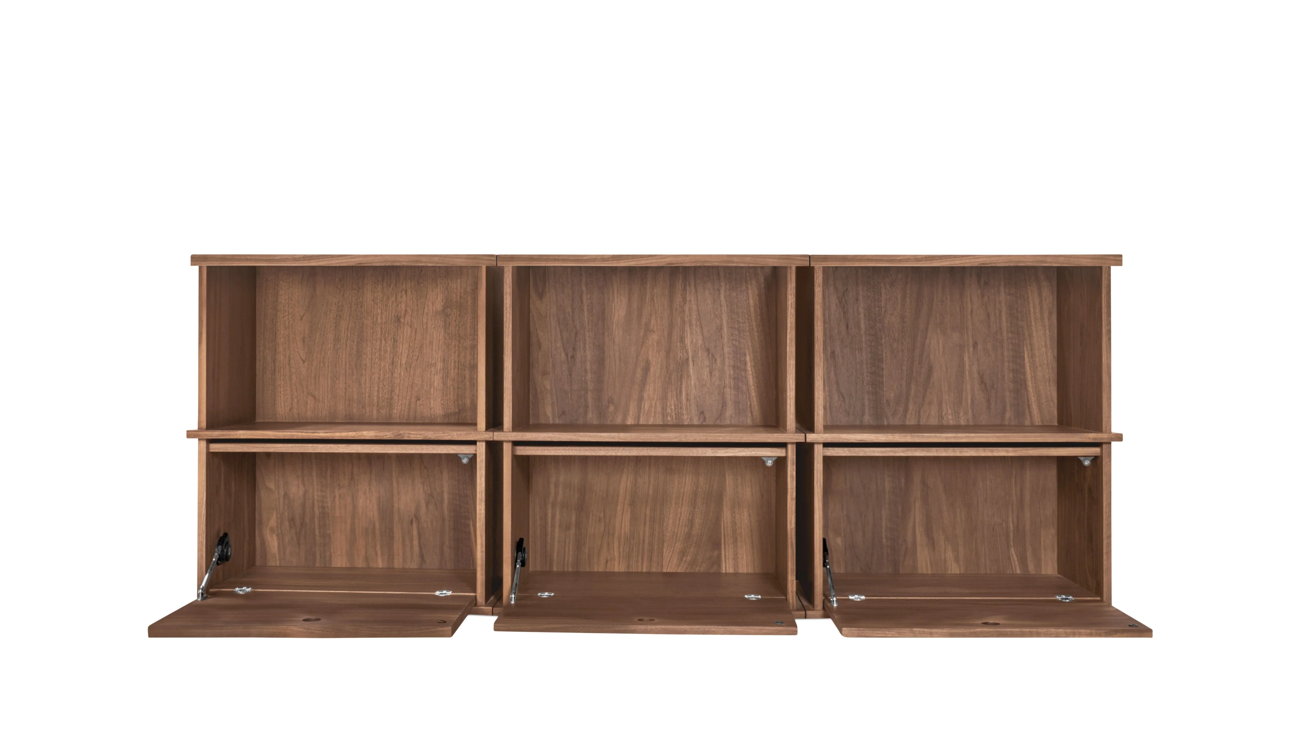 Keep Stacking Storage System 6-Piece, Open and Closed, Walnut - Image 5