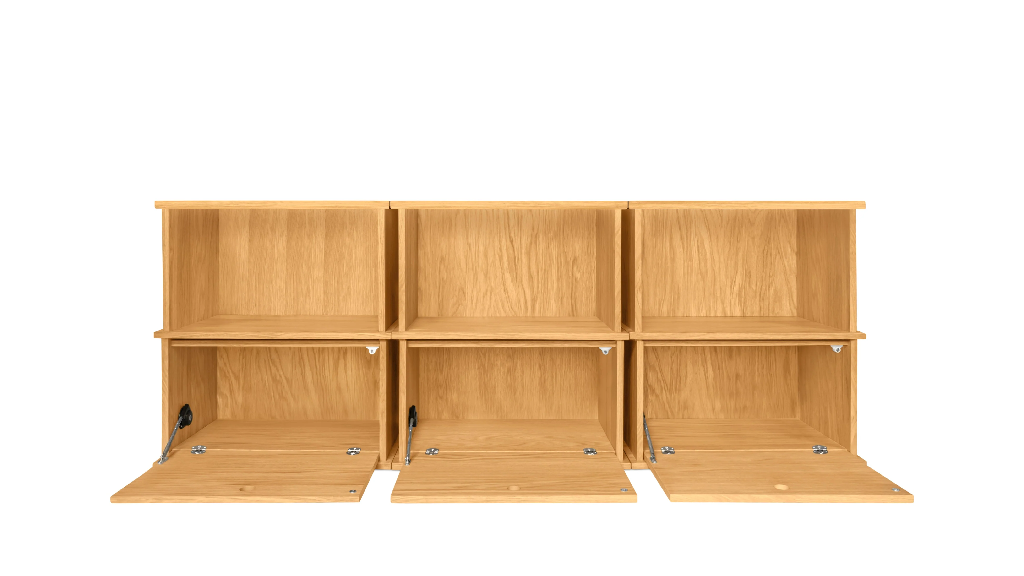 Keep Stacking Storage System 6-Piece, Open and Closed, White Oak - Image 5