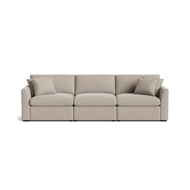 Lift Off Power Recliner 3-Piece Modular Sofa, Light Pebble