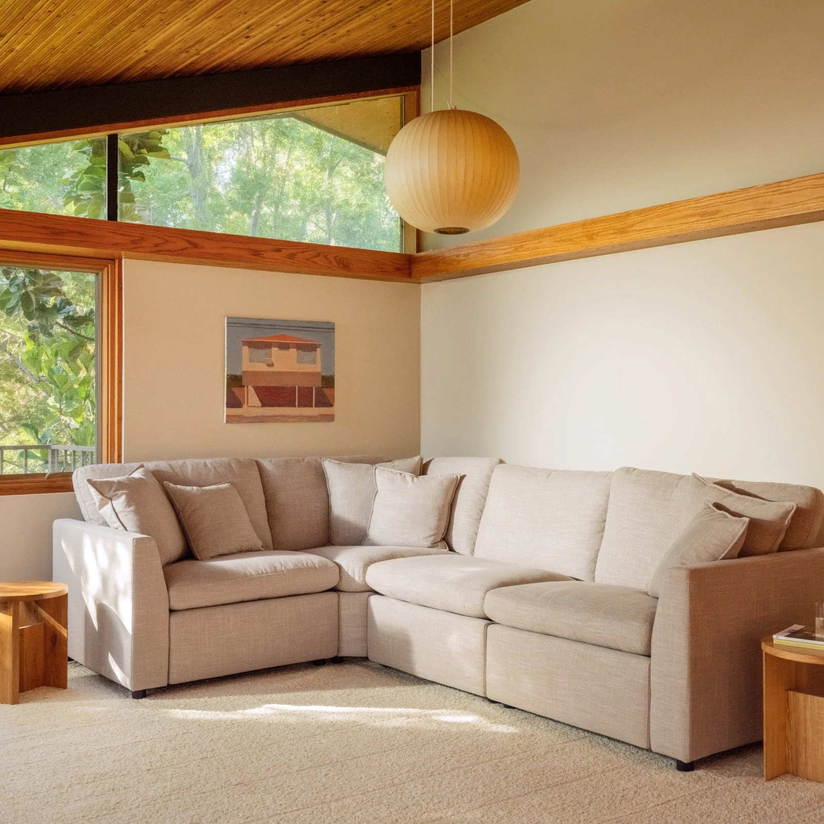 Lift Off Power Recliner 4-Piece Modular Sectional, Light Pebble