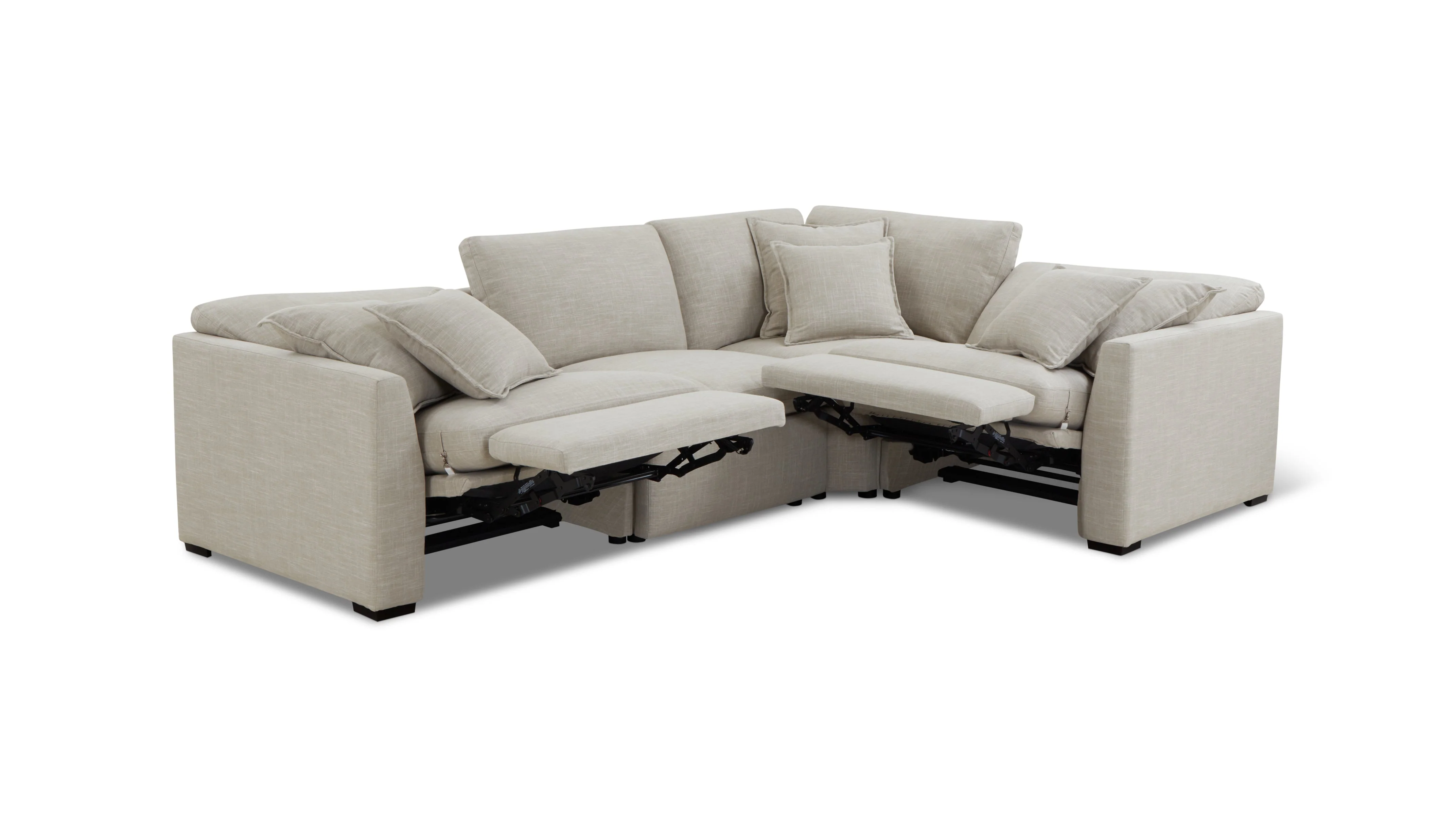 Lift Off Power Recliner 4-Piece Modular Sectional, Light Pebble - Image 6
