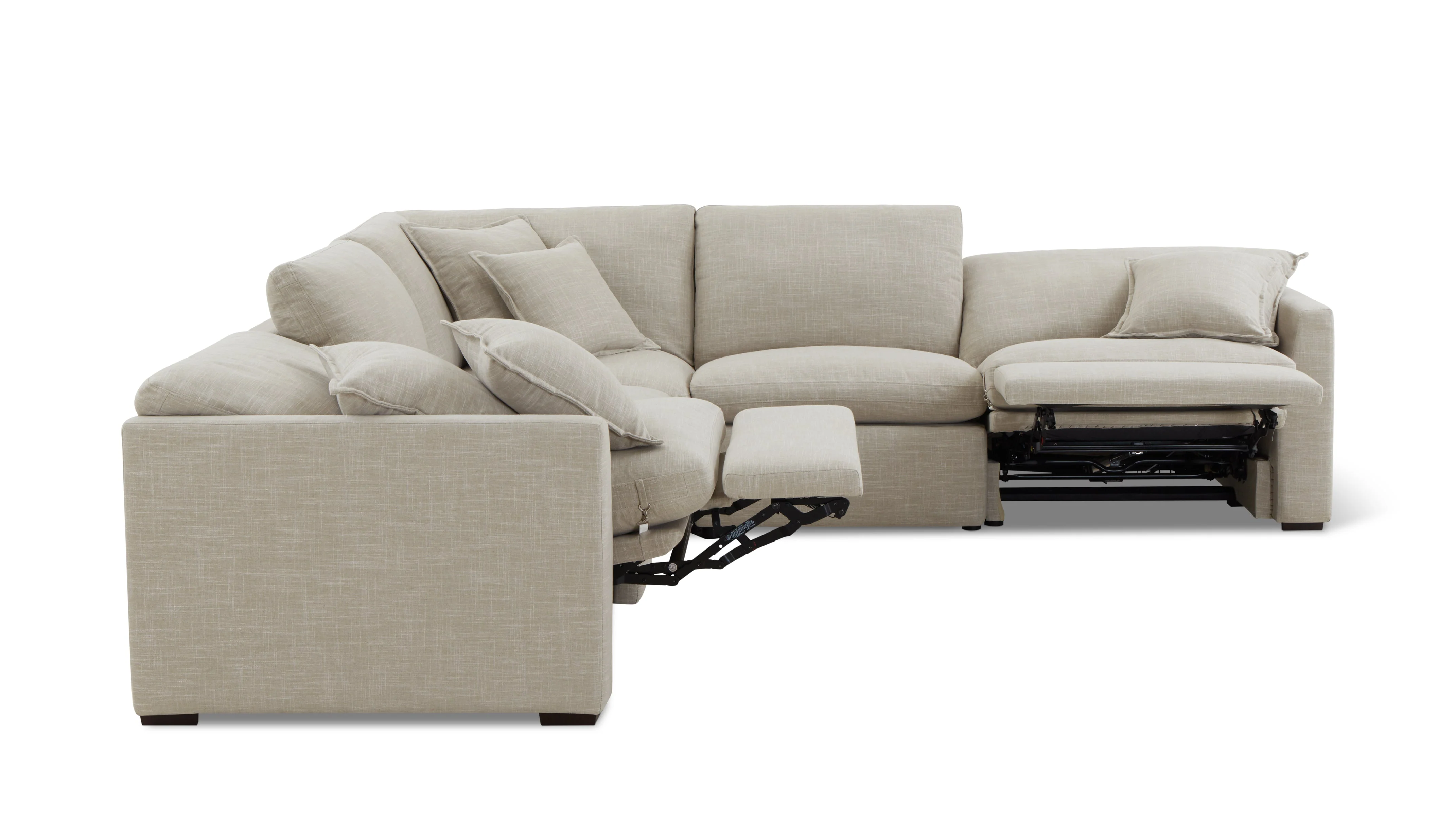Lift Off Power Recliner 5-Piece Modular Sectional, Light Pebble - Image 8