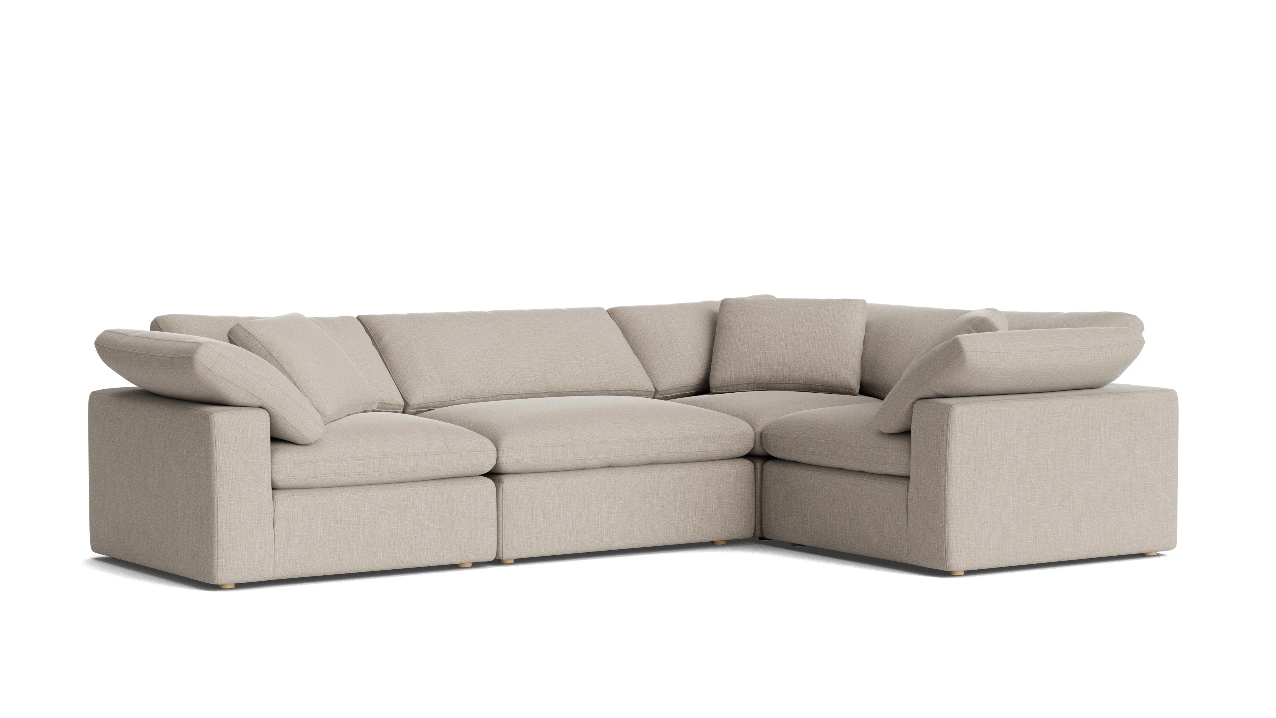 Movie Night™ 4-Piece Modular Sectional Closed, Large, Light Pebble - Image 4