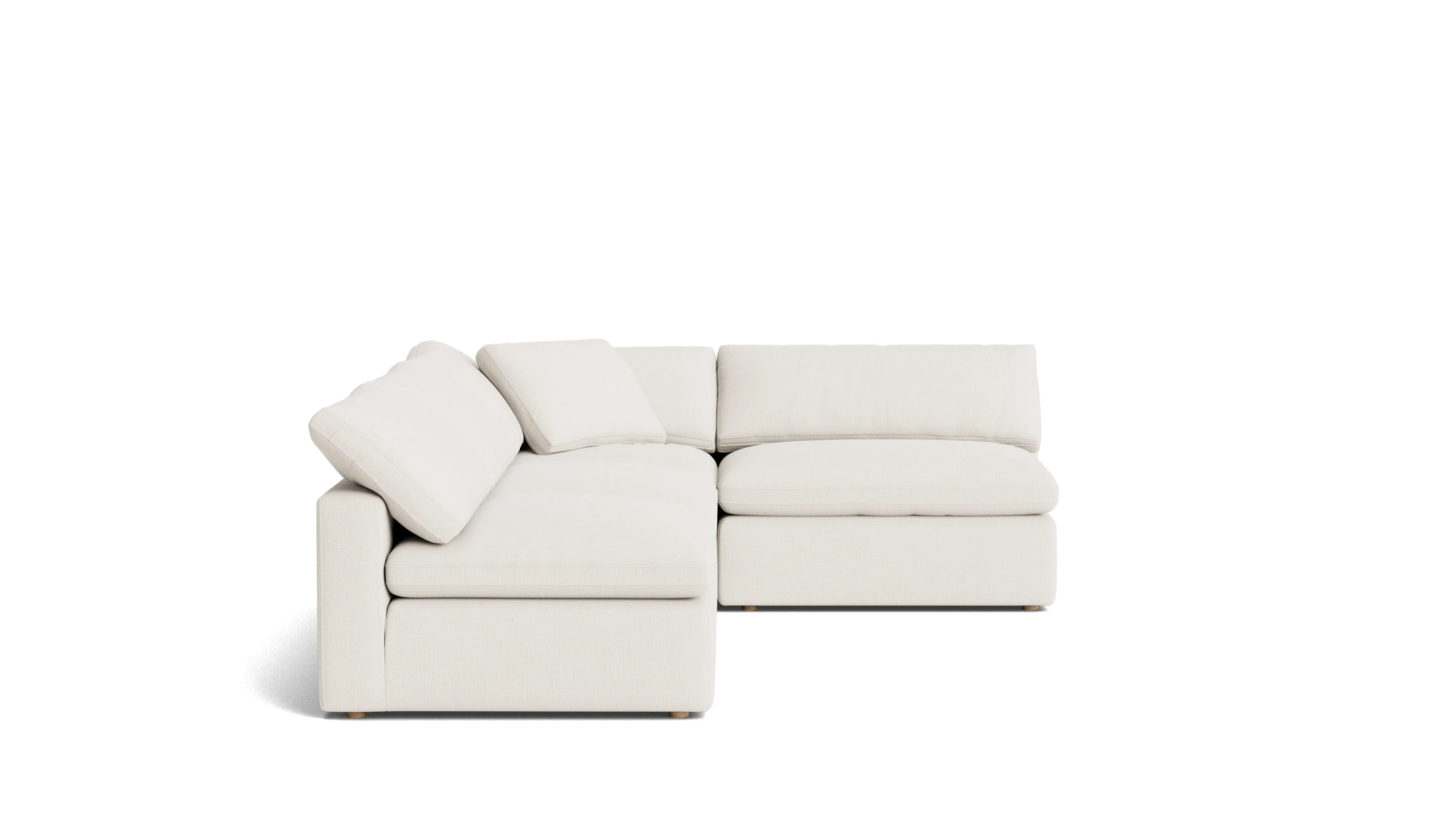 Movie Night™ 4-Piece Modular Sectional Open, Large, Cream Linen - Image 5