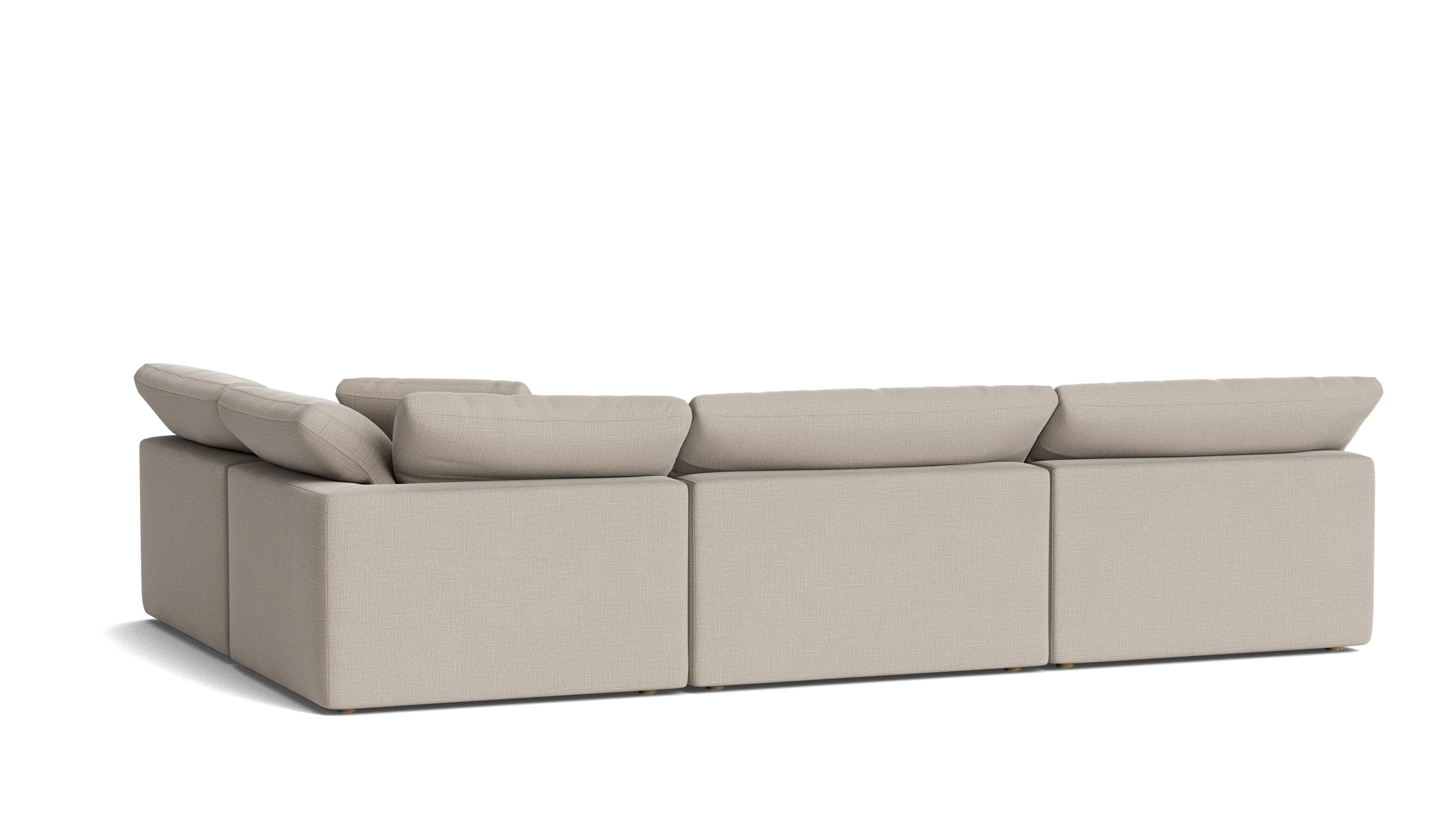Movie Night™ 4-Piece Modular Sectional Open, Large, Light Pebble - Image 5