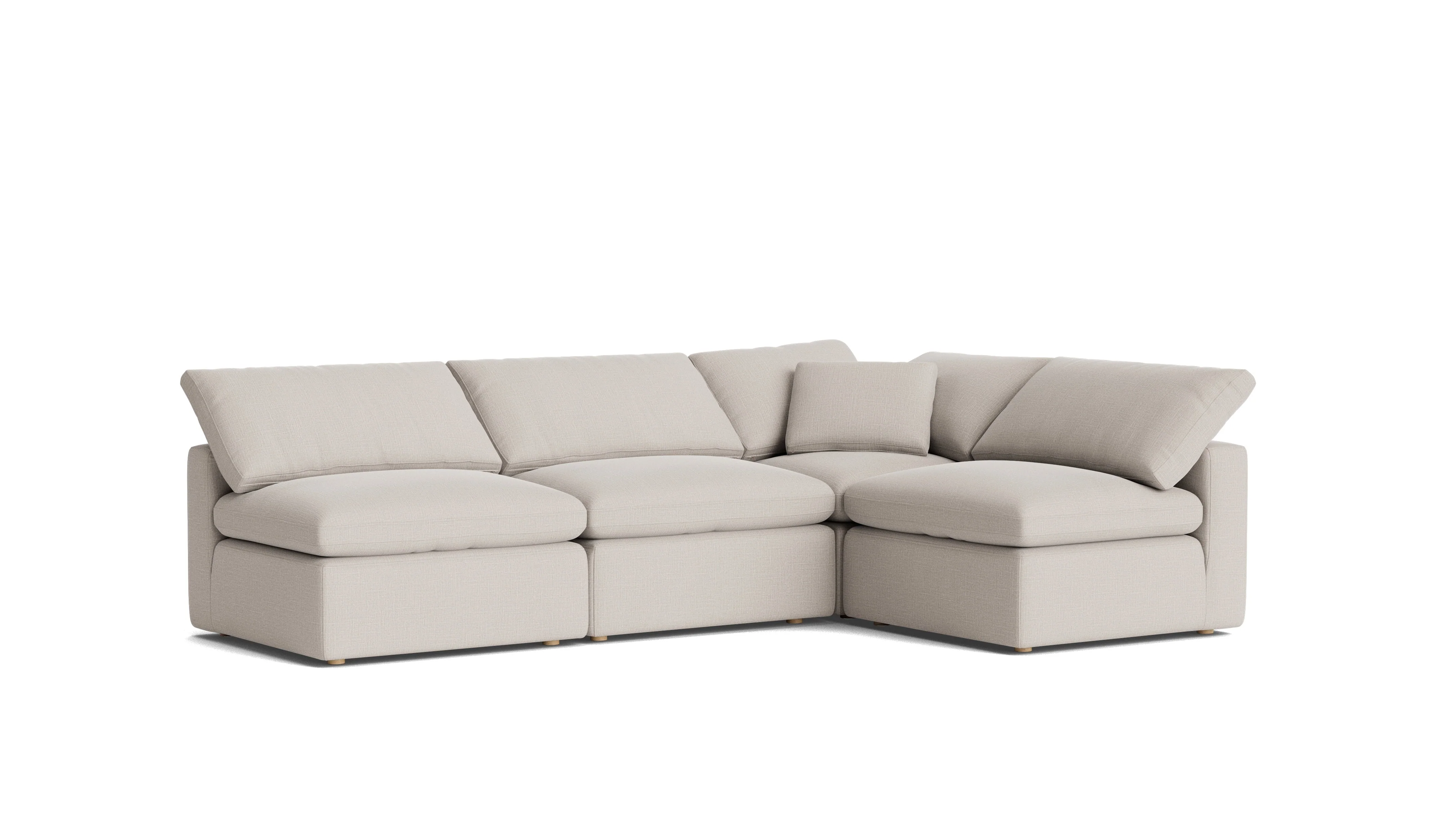 Movie Night™ 4-Piece Modular Sectional Open, Standard, Clay - Image 3