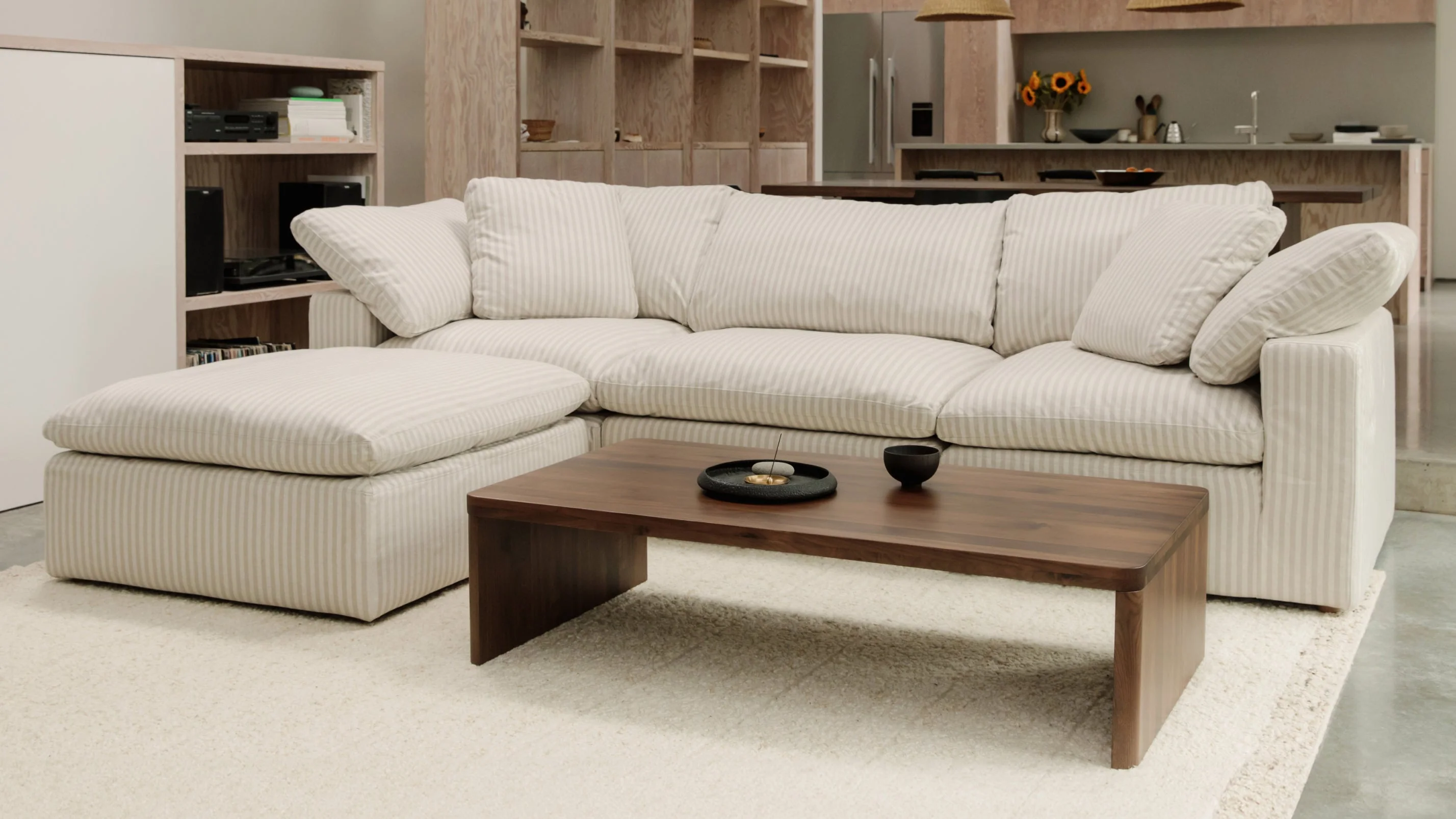 Movie Night™ 4-Piece Modular Sectional, Standard, Newport Stripe - Image 3
