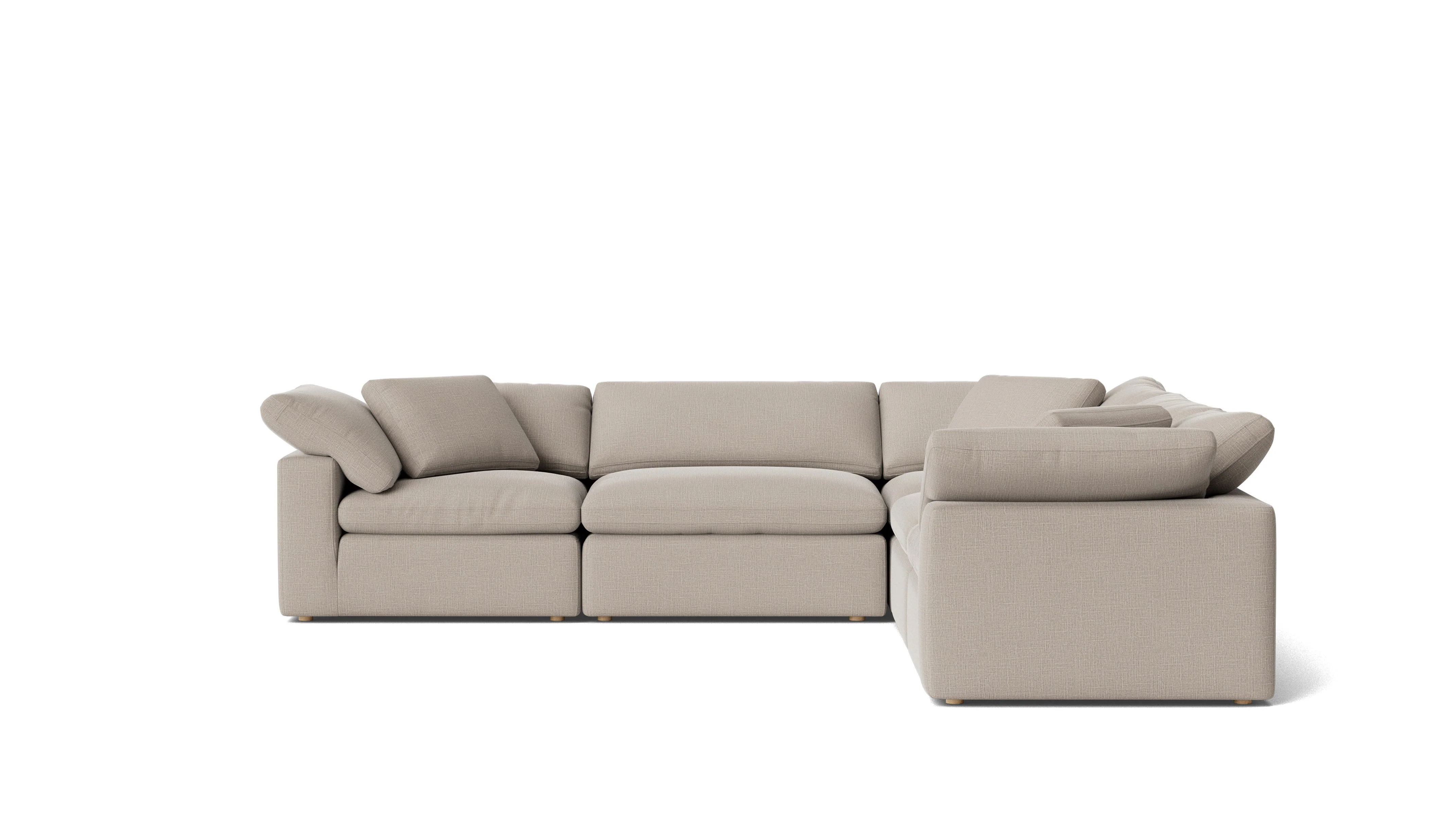 Movie Night™ 5-Piece Modular Sectional Closed, Large, Light Pebble - Image 5