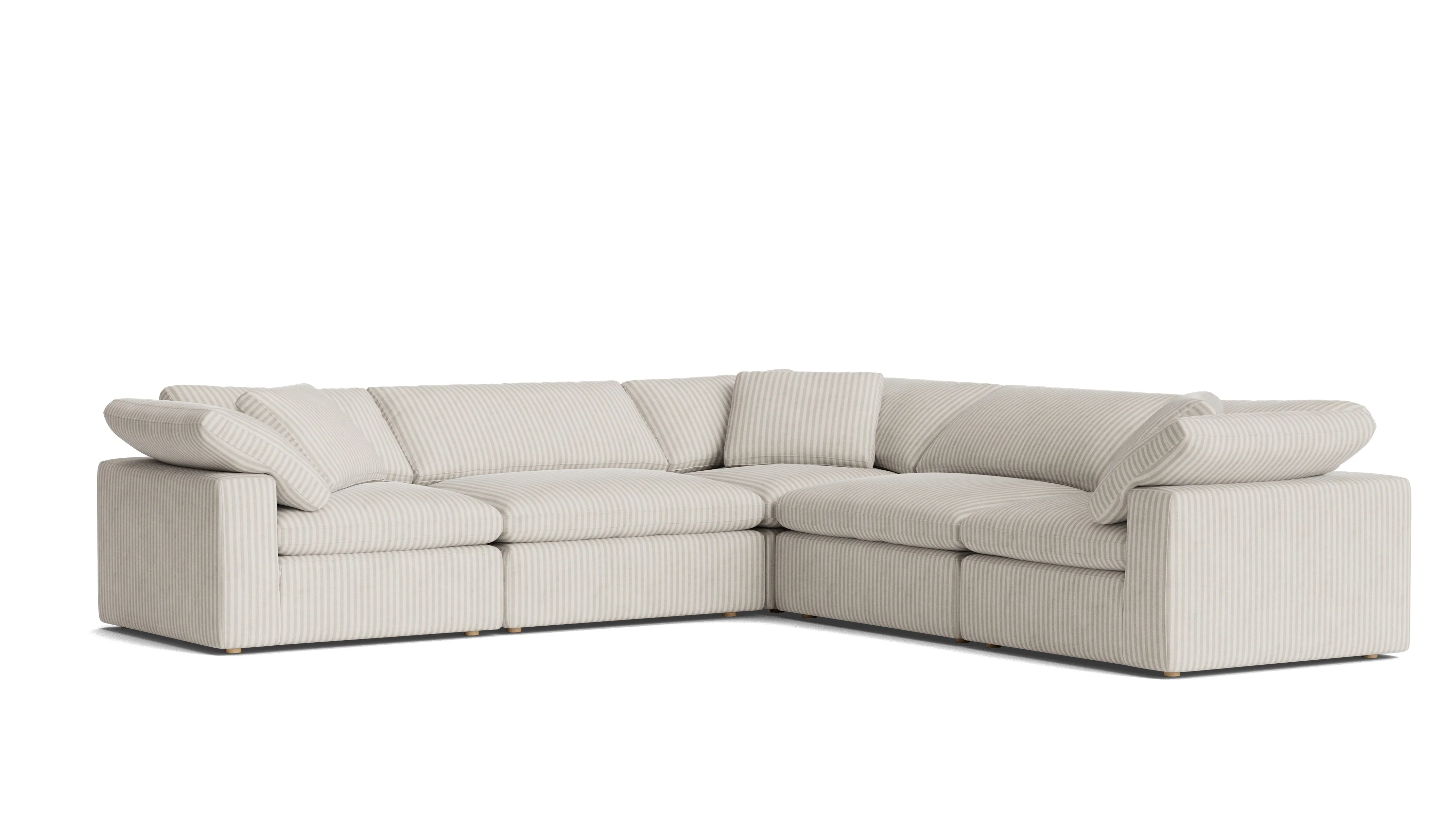 Movie Night™ 5-Piece Modular Sectional Closed, Large, Newport Stripe - Image 3