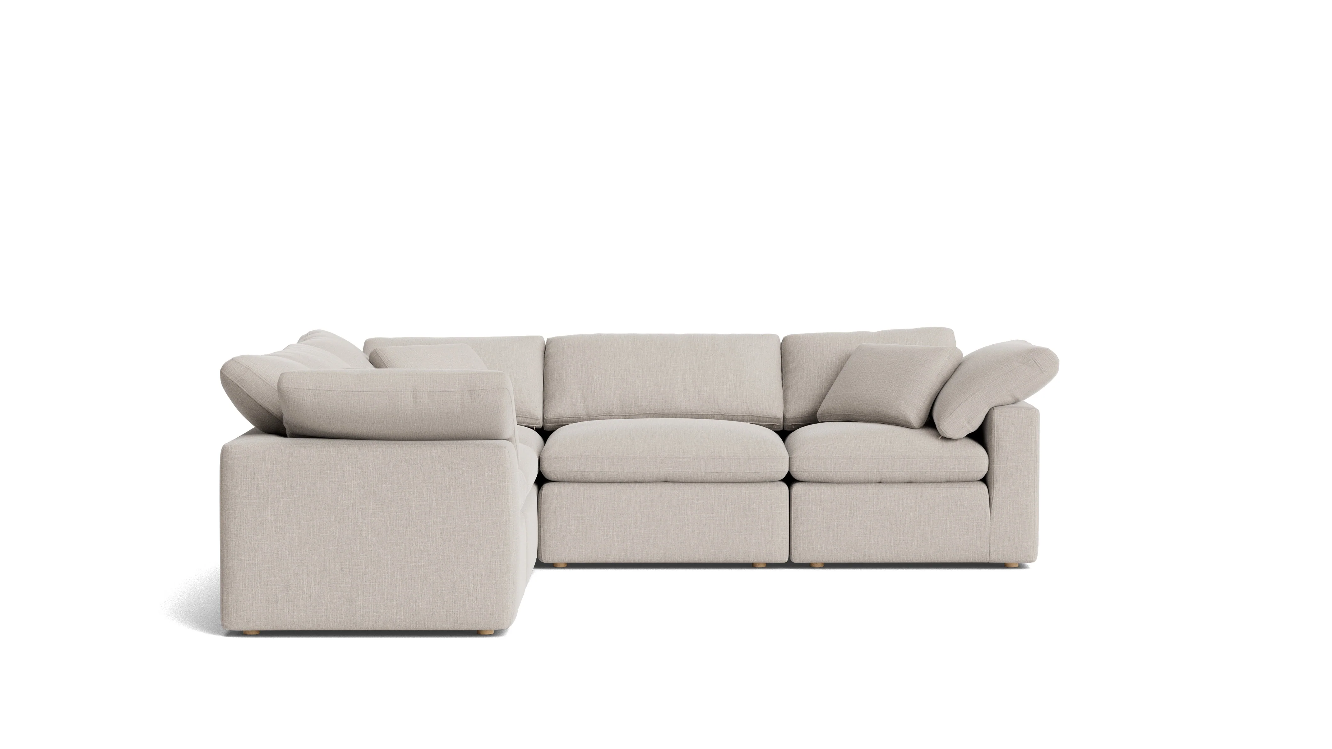 Movie Night™ 5-Piece Modular Sectional Closed, Standard, Clay - Image 4
