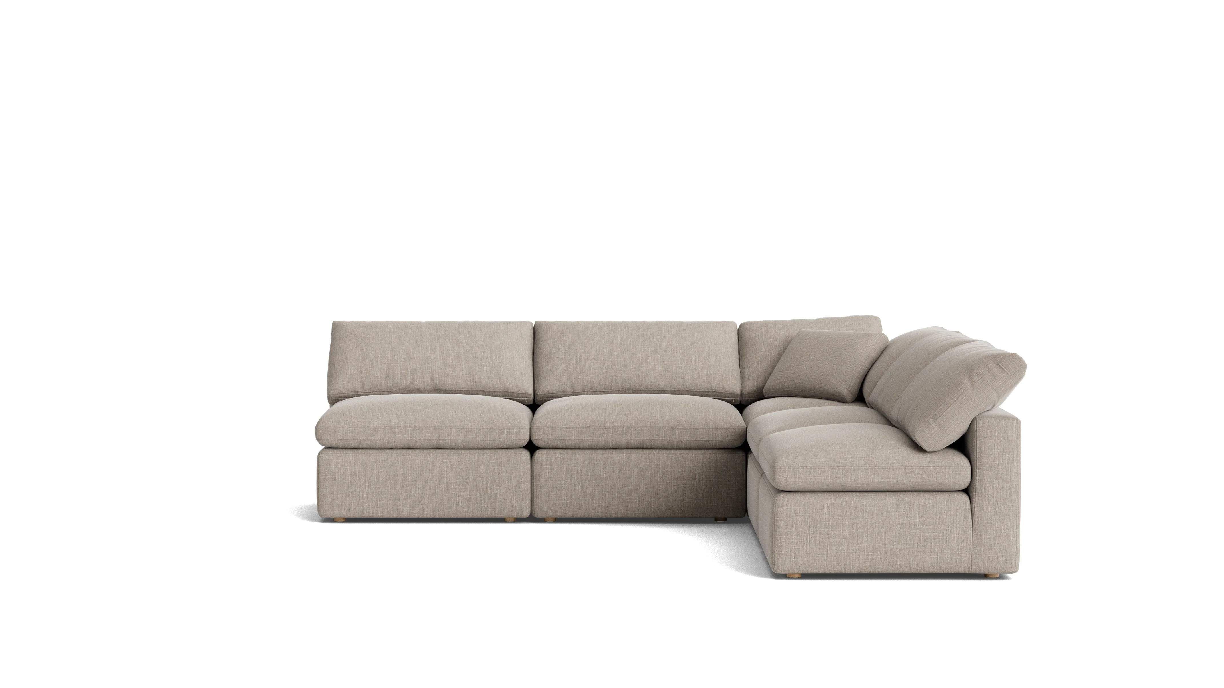 Movie Night™ 5-Piece Modular Sectional Open, Standard, Light Pebble - Image 2