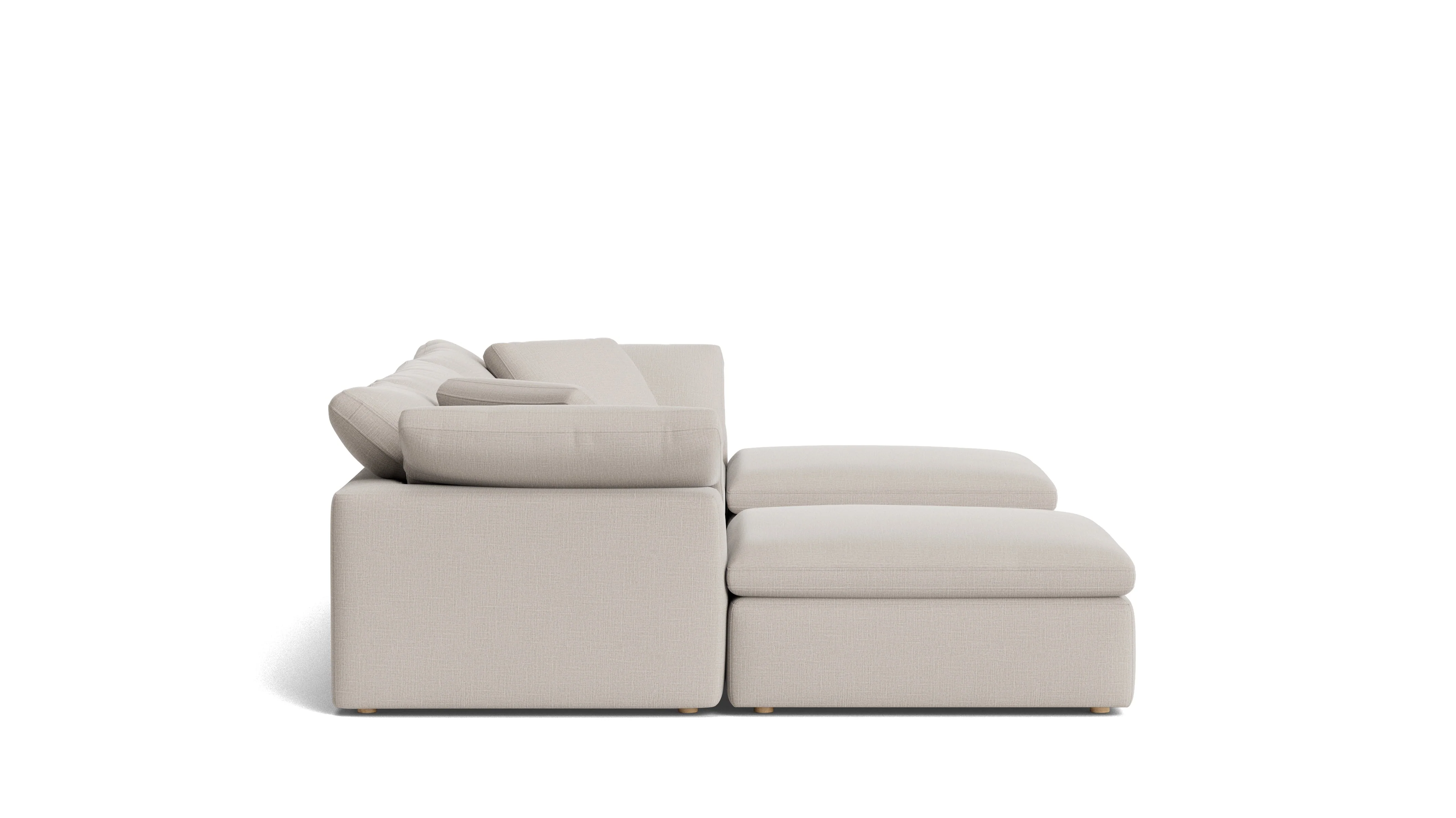 Movie Night™ 5-Piece Modular U-Shaped Sectional, Large, Clay - Image 5