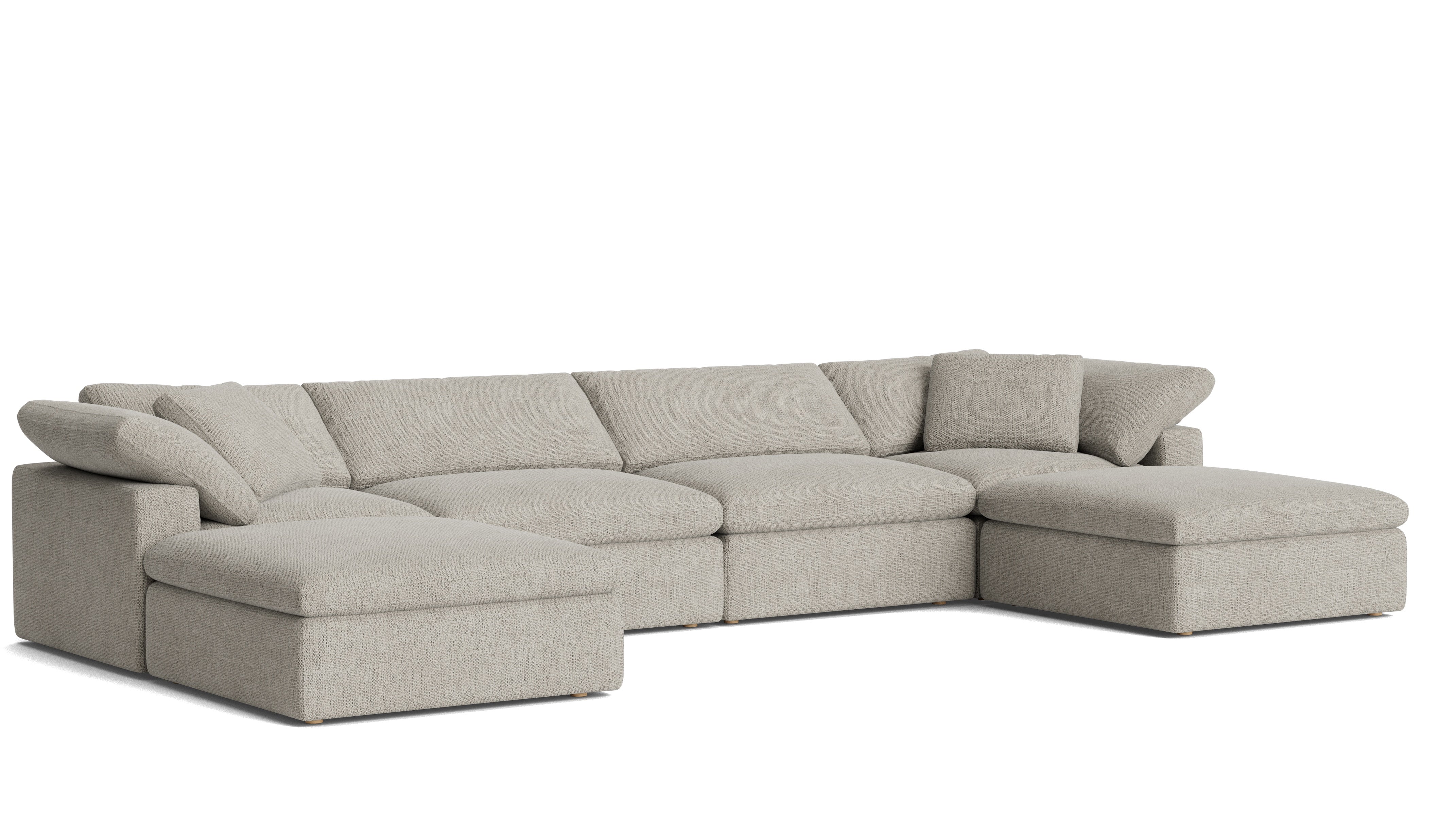Movie Night™ 6-Piece Modular U-Shaped Sectional, Large, Oatmeal - Image 5