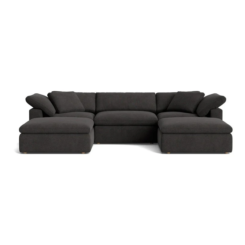 Movie Night™ 5-Piece Modular U-Shaped Sectional, Large, Dark Shadow