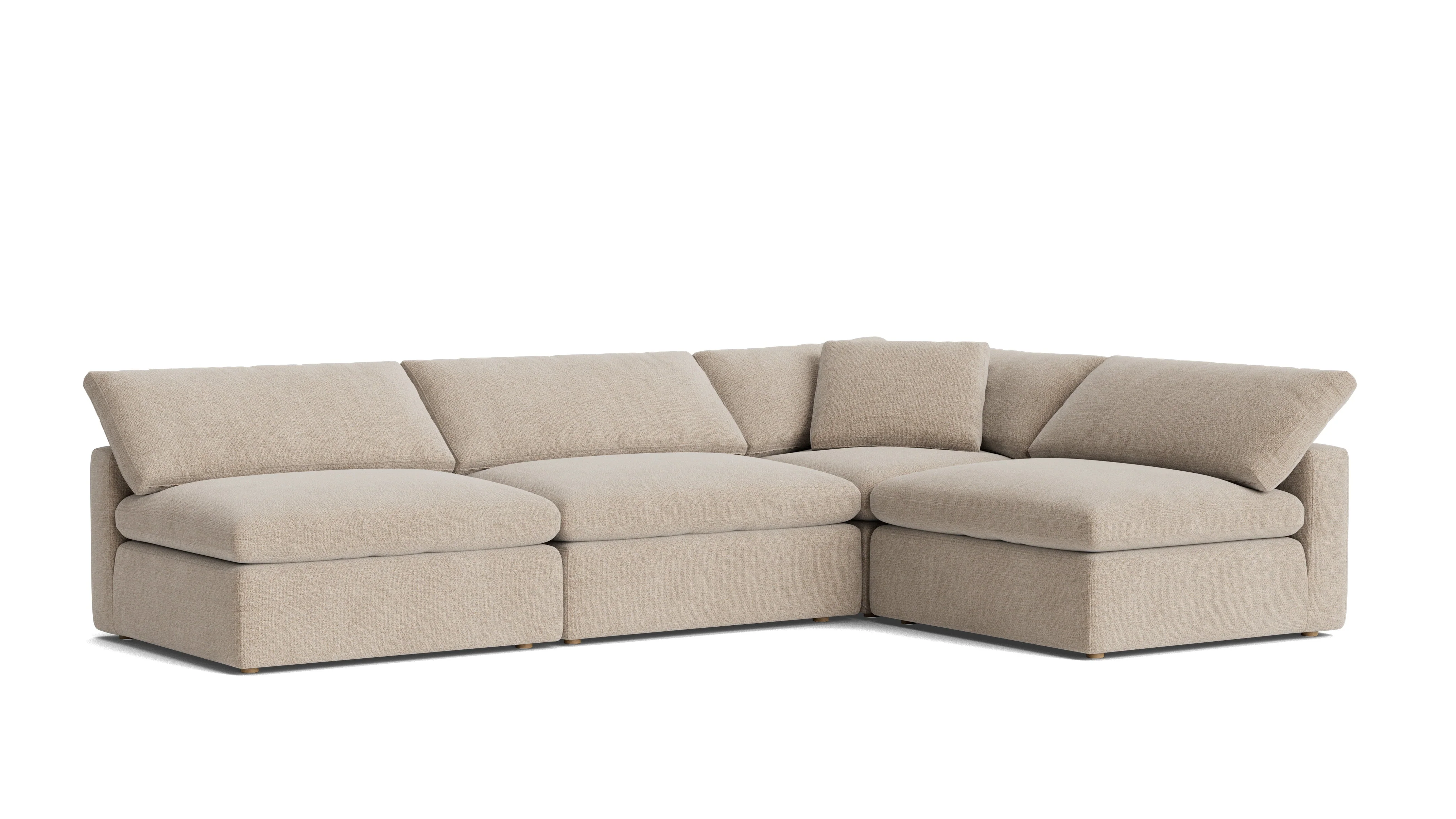 Movie Night™ 4-Piece Modular Sectional Open, Large, Champagne - Image 3