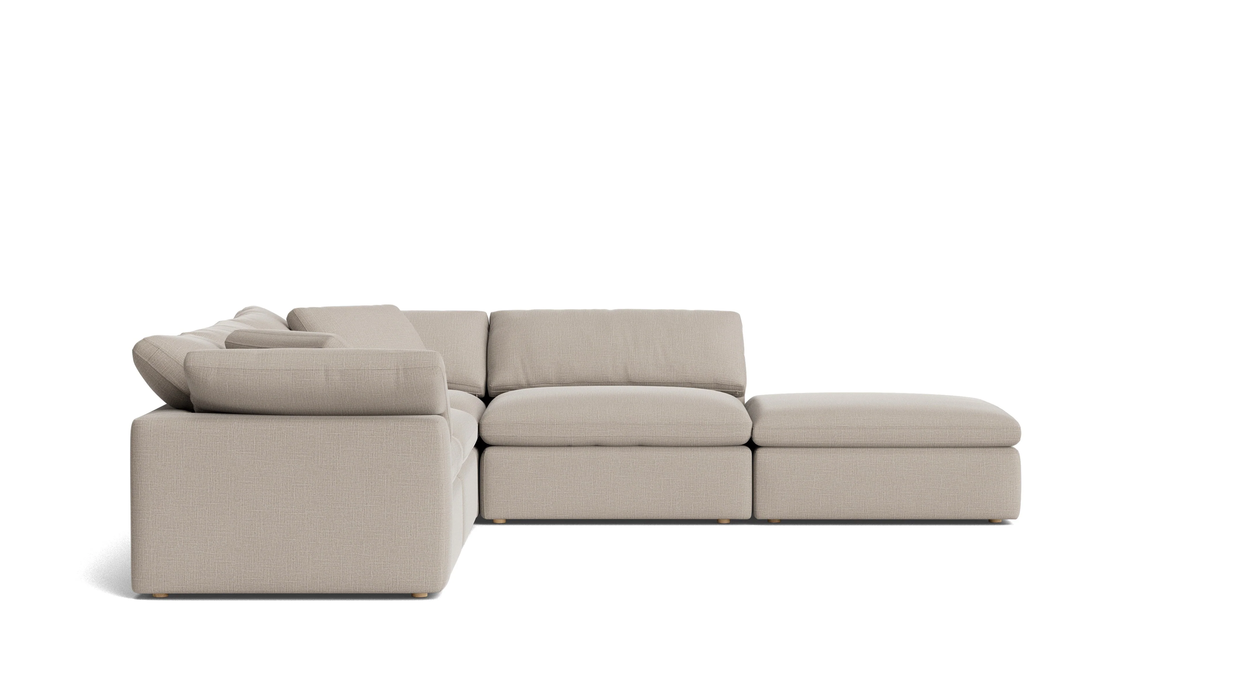 Movie Night™ 5-Piece Modular Sectional, Large, Light Pebble - Image 5