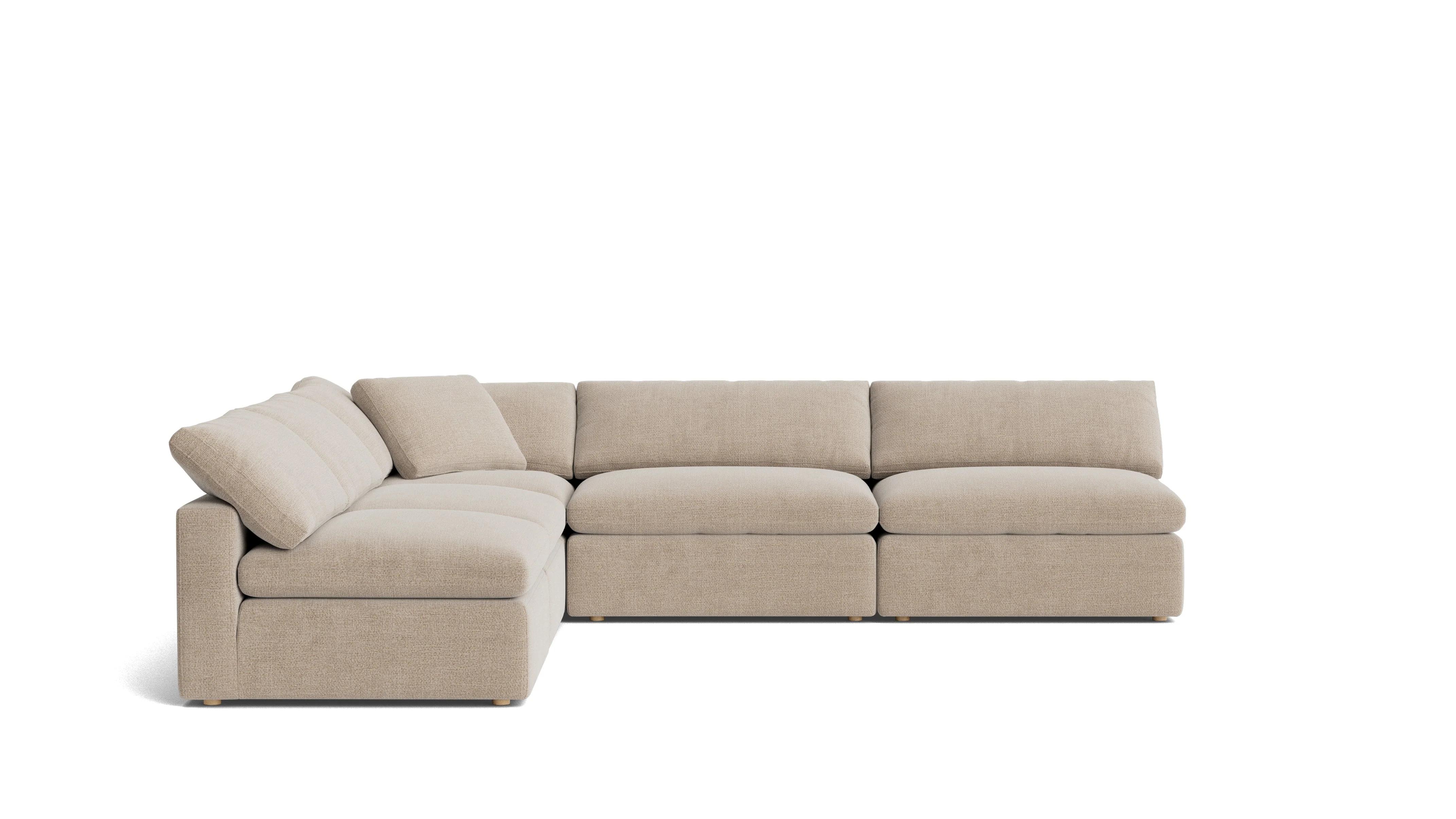 Movie Night™ 5-Piece Modular Sectional Open, Large, Champagne - Image 4