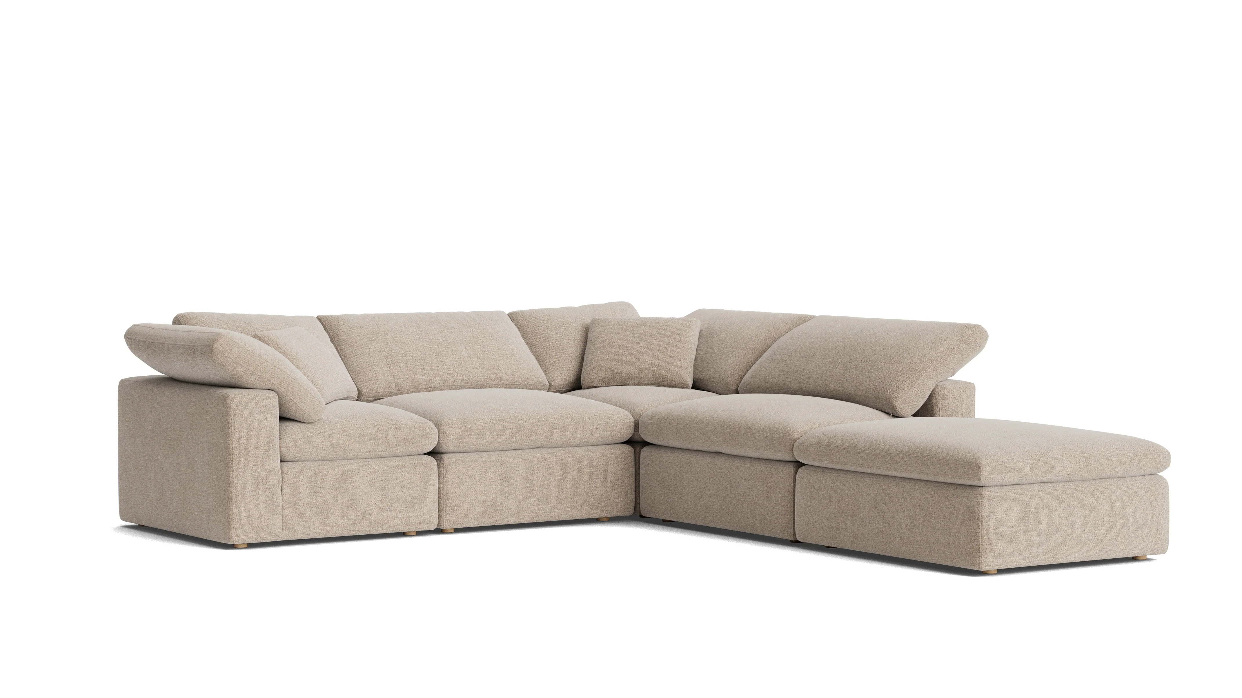 Movie Night™ 5-Piece Modular Sectional, Standard, Champagne - Image 4