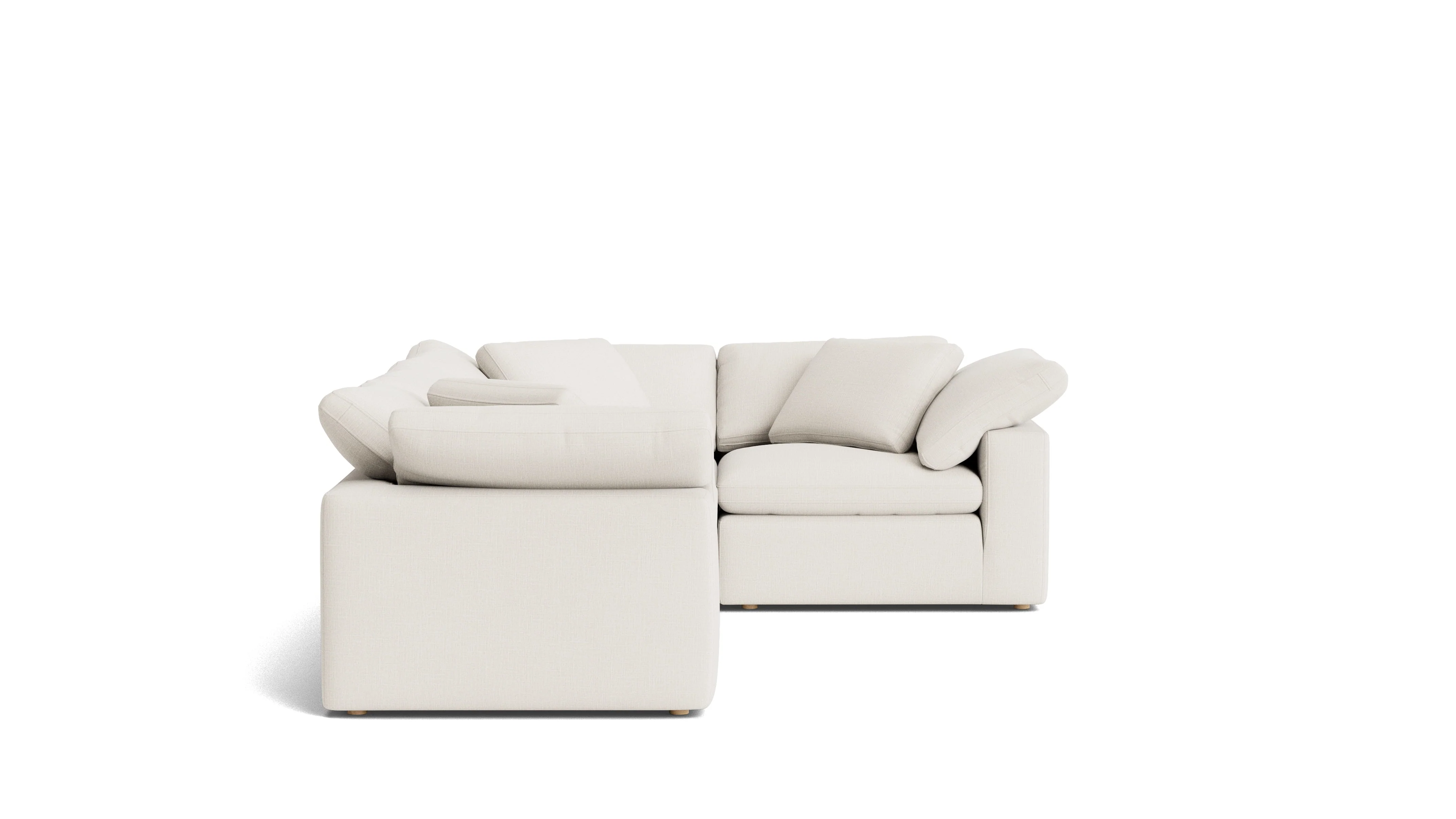 Movie Night™ 4-Piece Modular Sectional Closed, Large, Cream Linen - Image 5