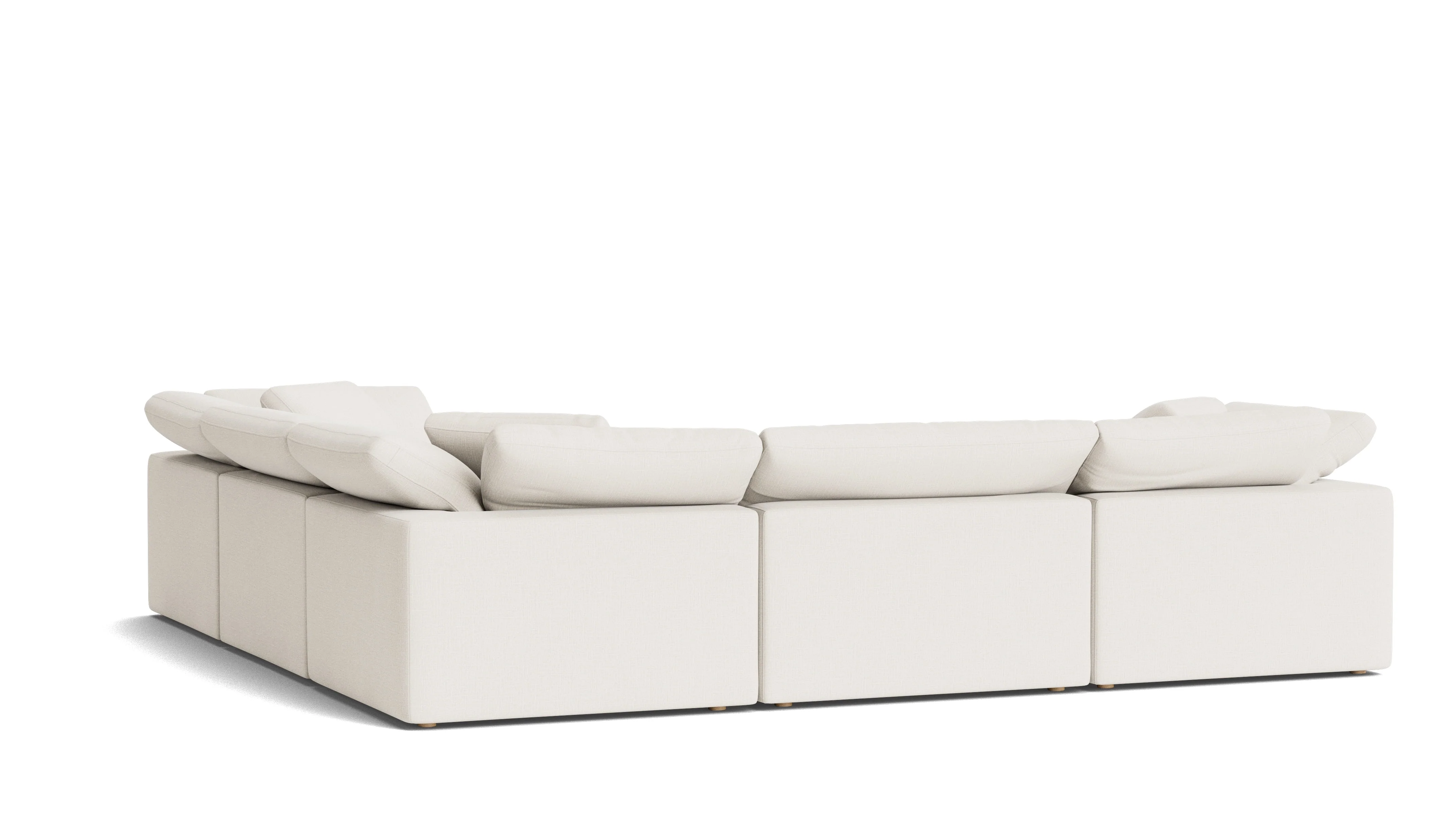 Movie Night™ 5-Piece Modular Sectional Closed, Large, Cream Linen - Image 5