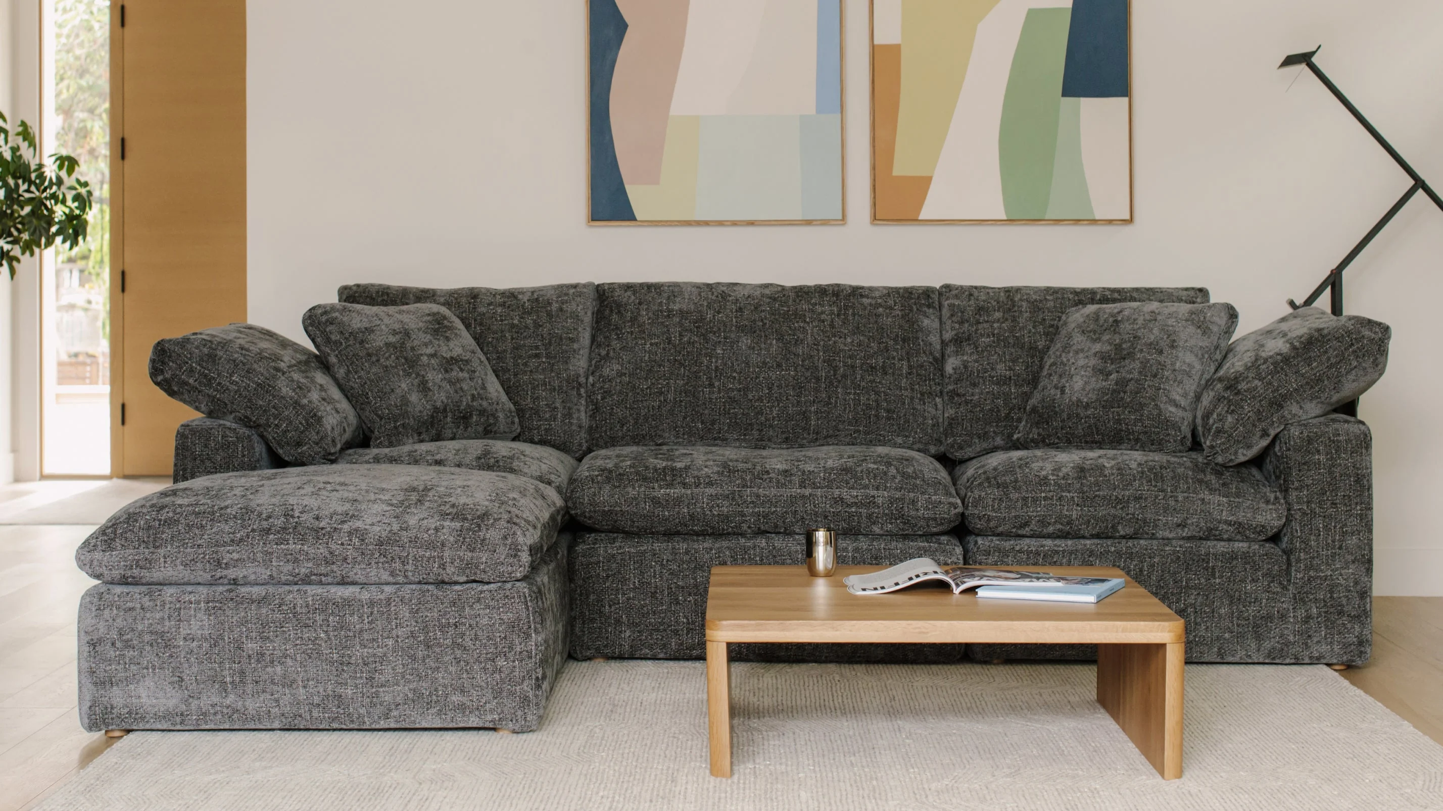 Movie Night™ 4-Piece Modular Sectional Closed, Large, Truffle - Image 7