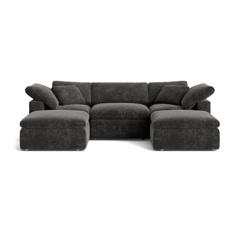 Movie Night™ 5-Piece Modular U-Shaped Sectional, Standard, Truffle