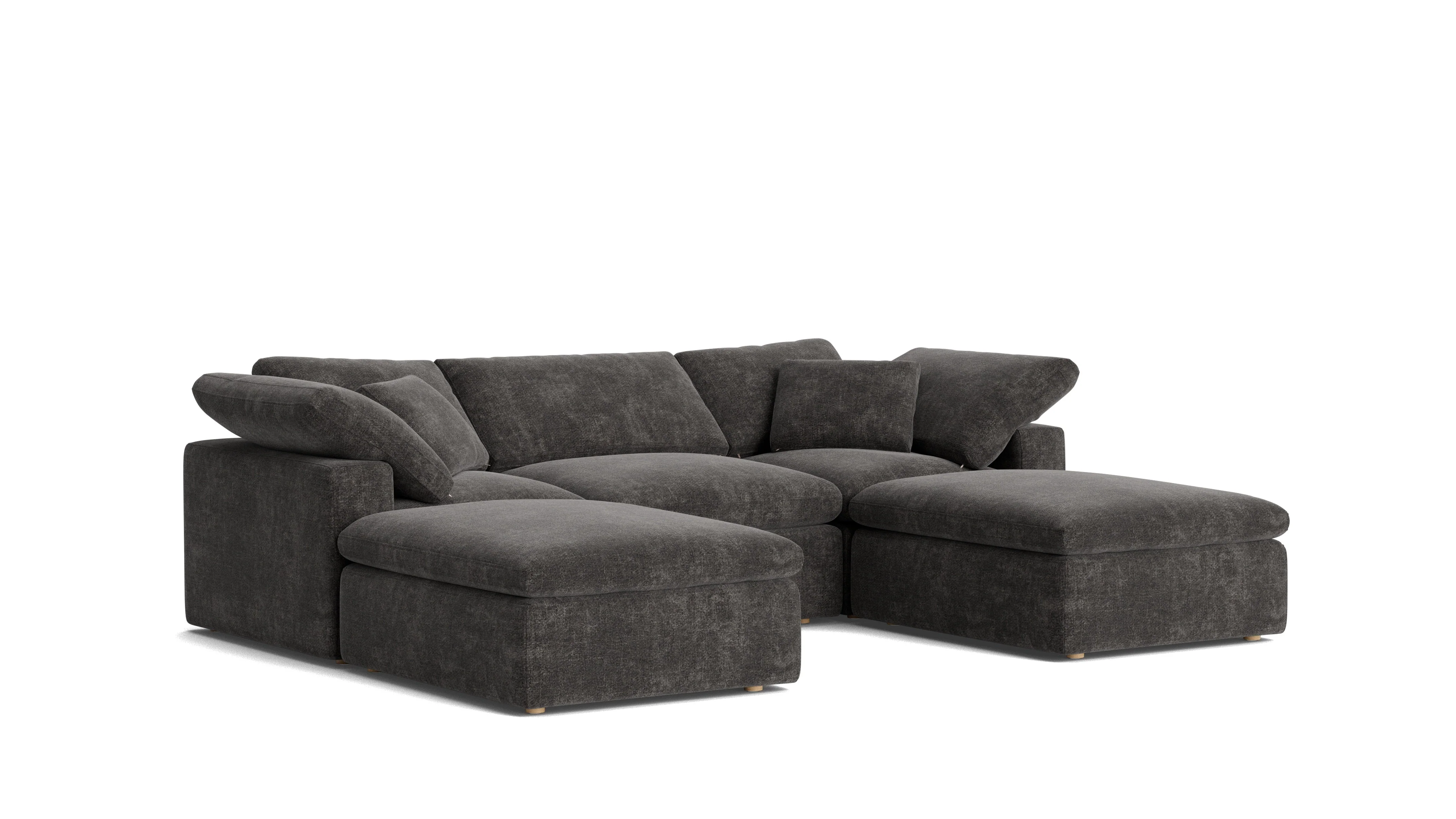Movie Night™ 5-Piece Modular U-Shaped Sectional, Standard, Truffle - Image 3
