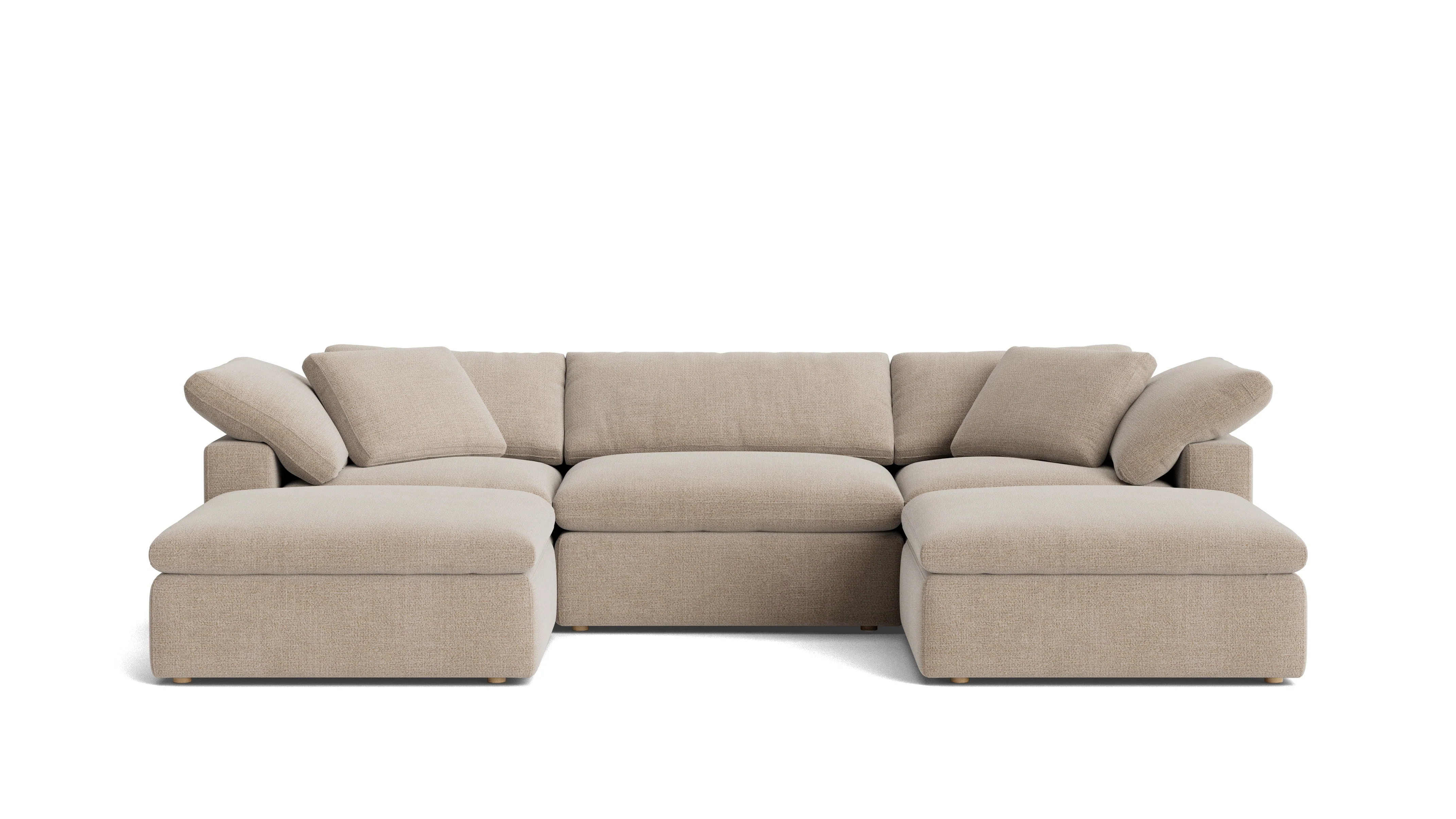 Movie Night™ 5-Piece Modular U-Shaped Sectional, Large, Champagne - Image 2