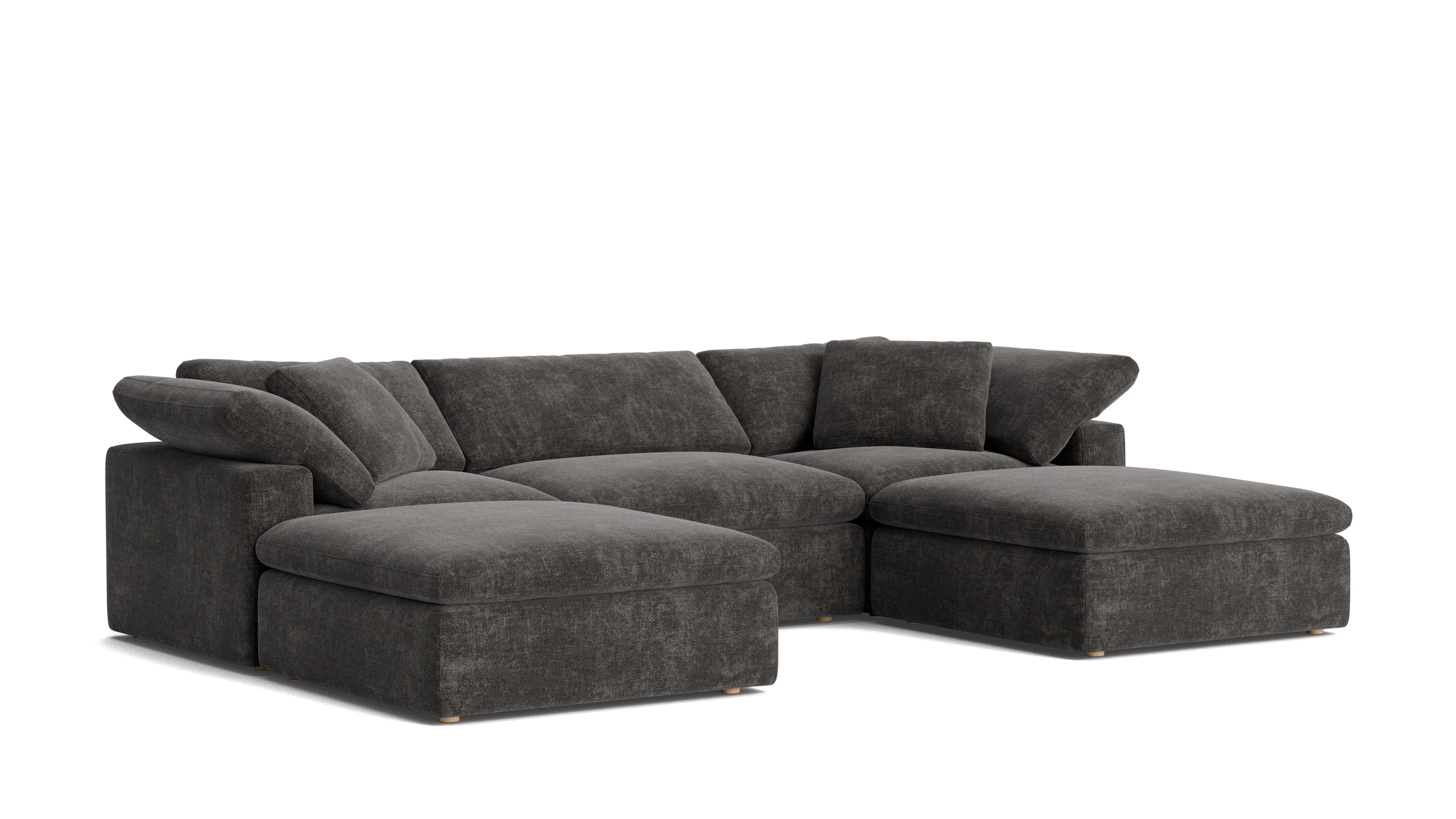 Movie Night™ 5-Piece Modular U-Shaped Sectional, Large, Truffle - Image 3