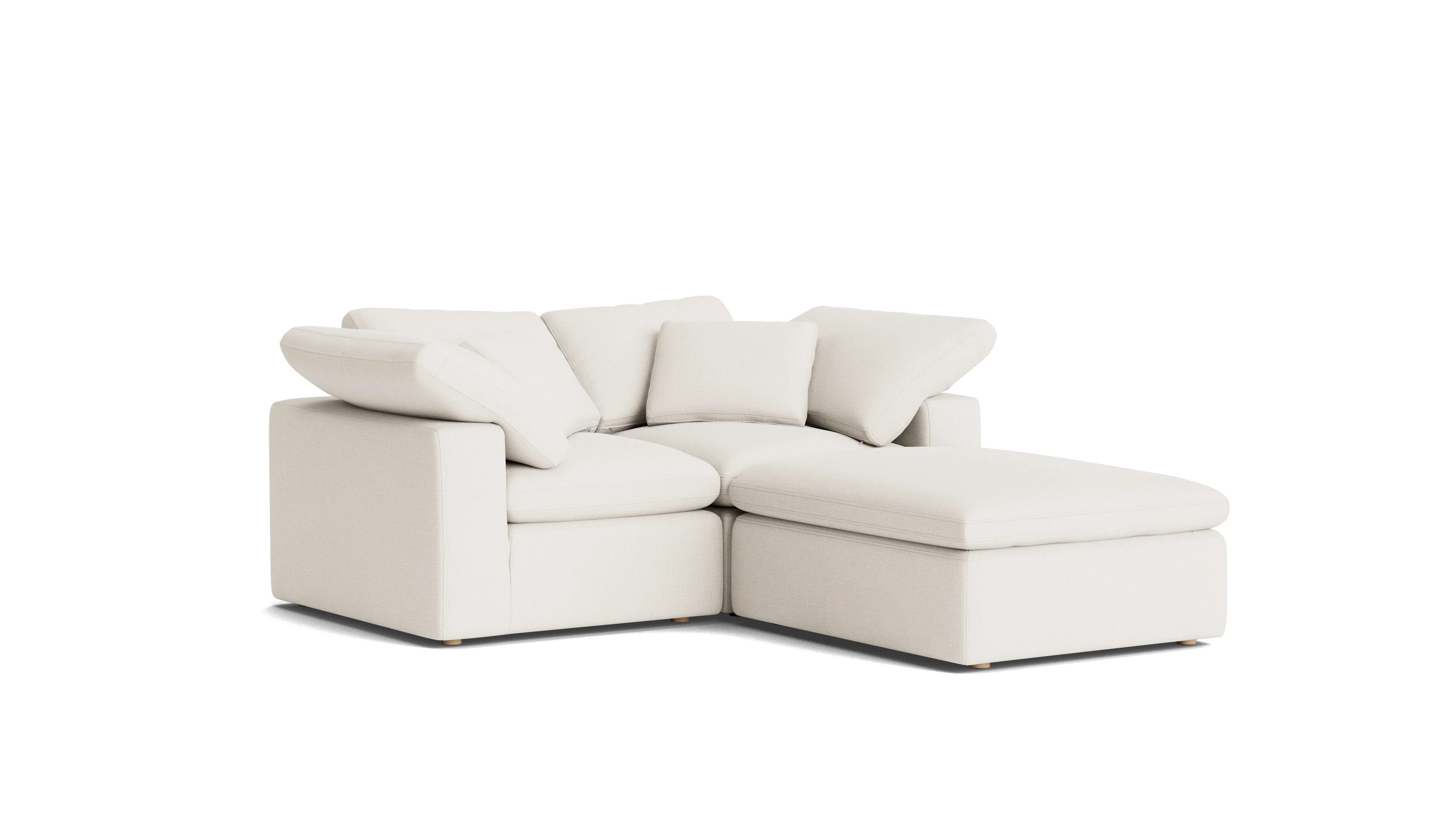 Movie Night™ 3-Piece Modular Sectional, Standard, Cream Linen - Image 4