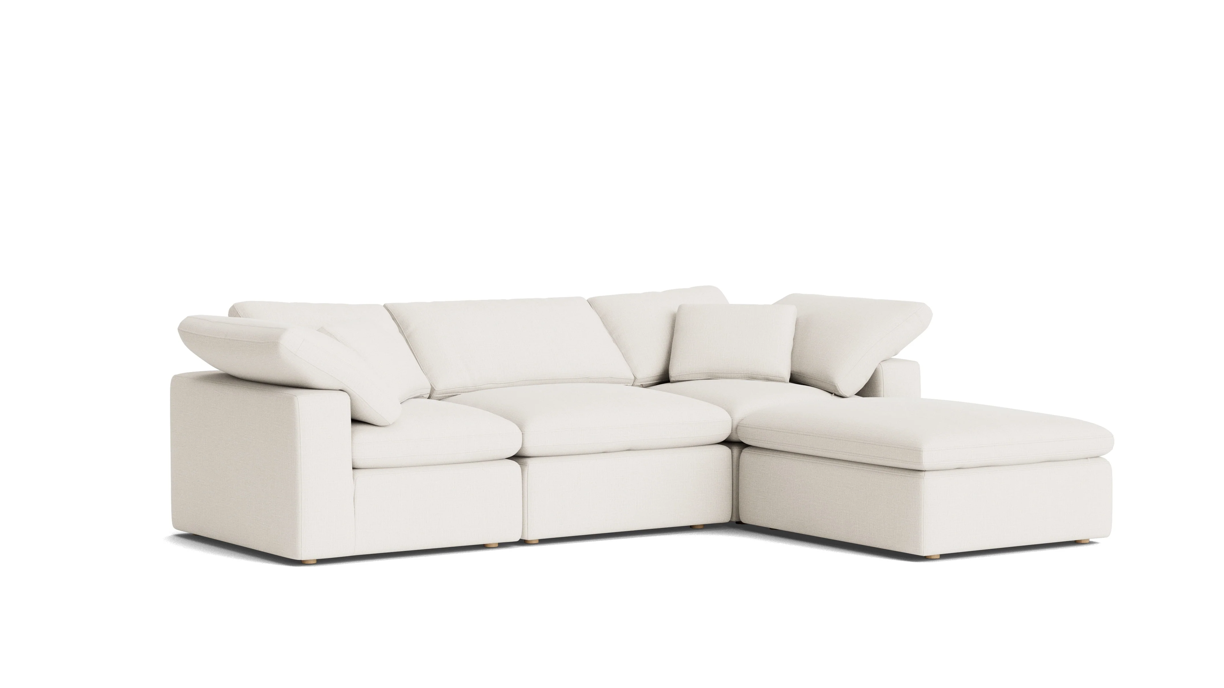 Movie Night™ 4-Piece Modular Sectional, Standard, Cream Linen - Image 5