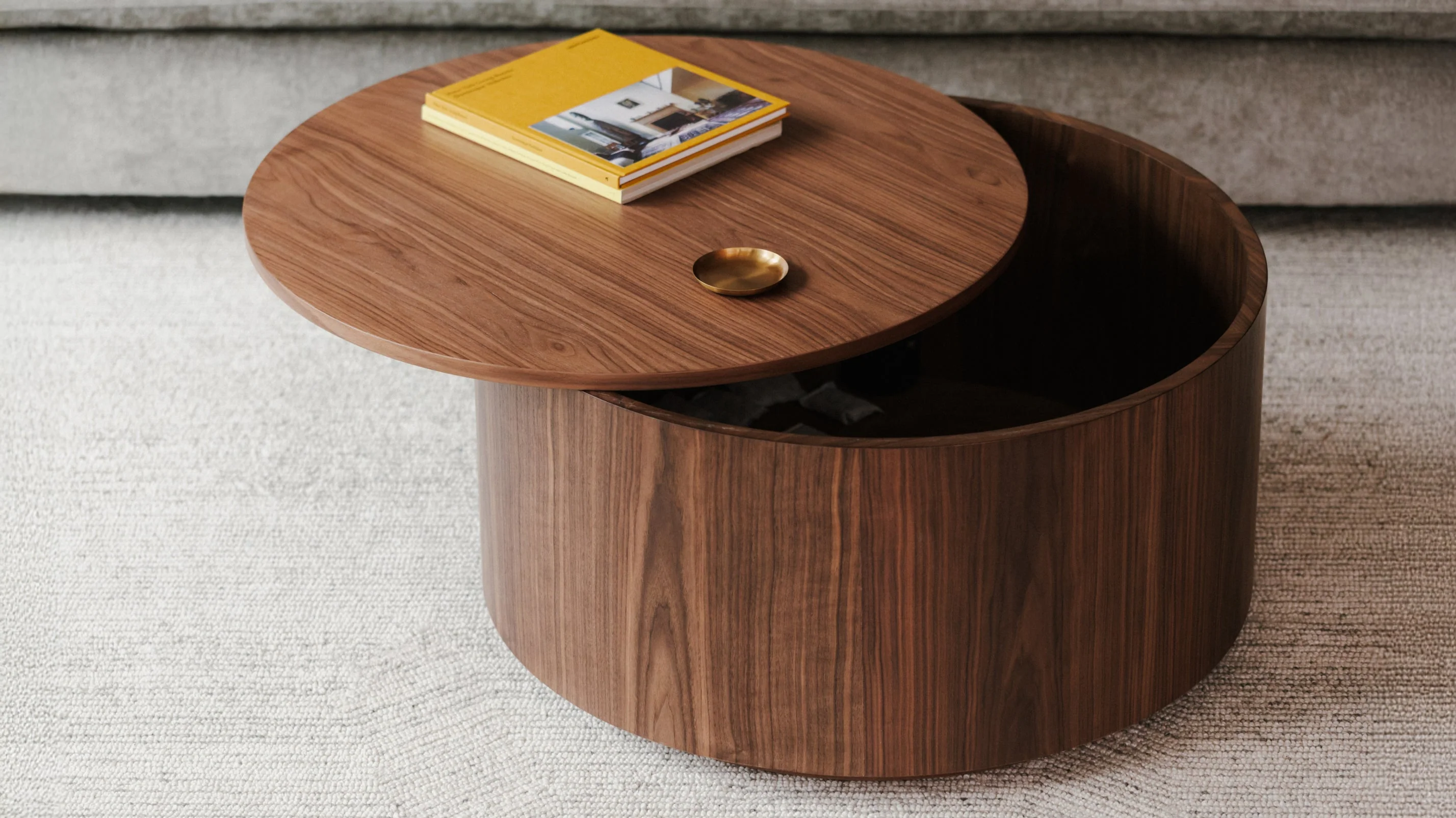 Orbit Storage Coffee Table, Walnut - Image 3