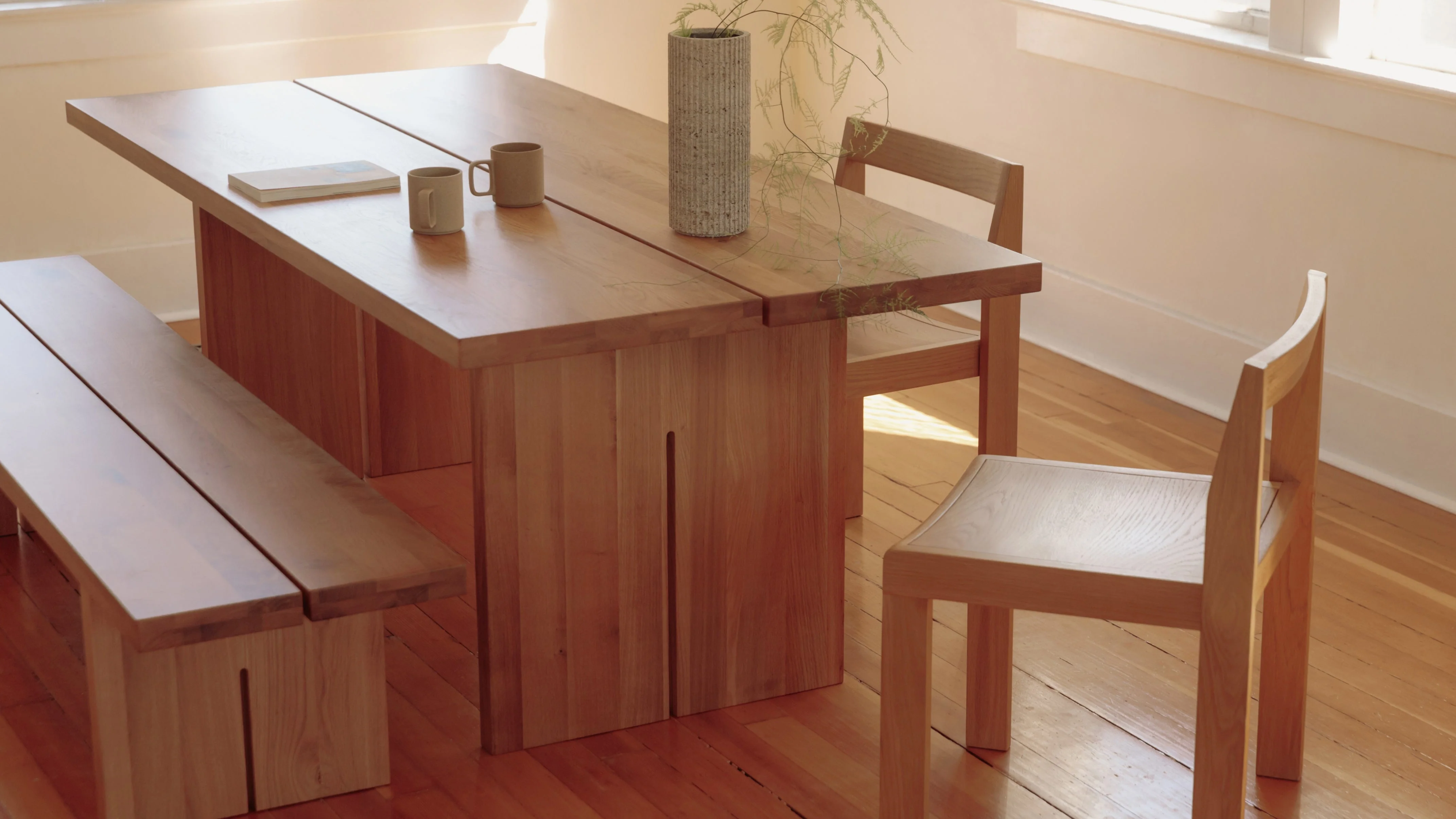 Plane Dining Table, Seats 8-10 People, Oak - Image 10