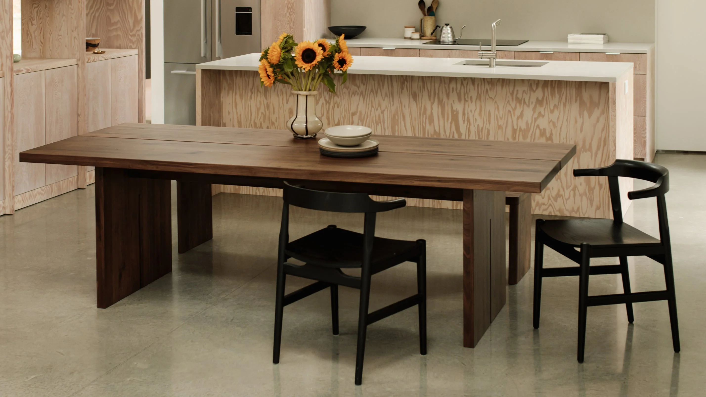 Plane Dining Table, Seats 8-10 People, American Walnut - Image 3