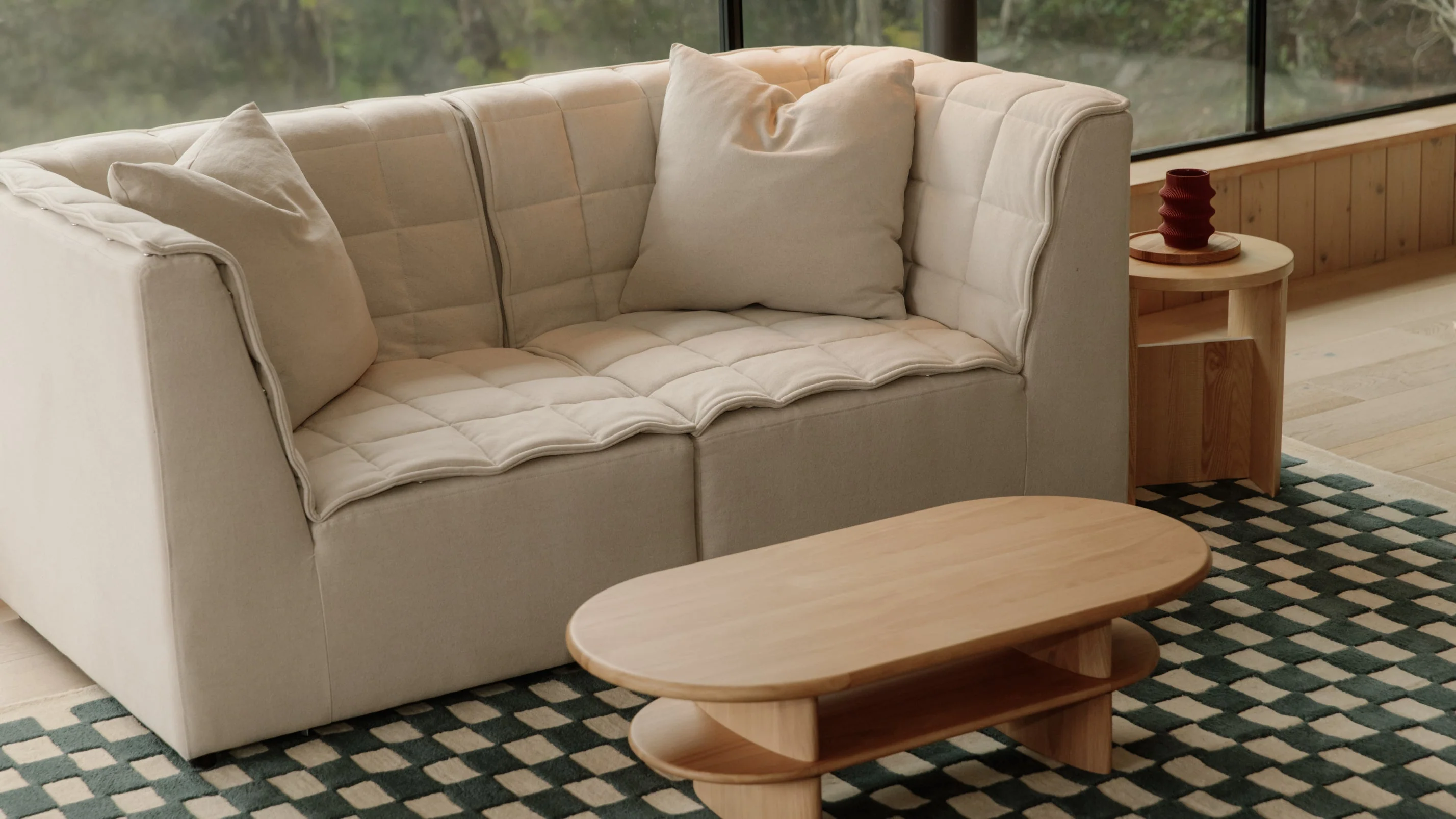 Quilt Ottoman Fawn - Image 6